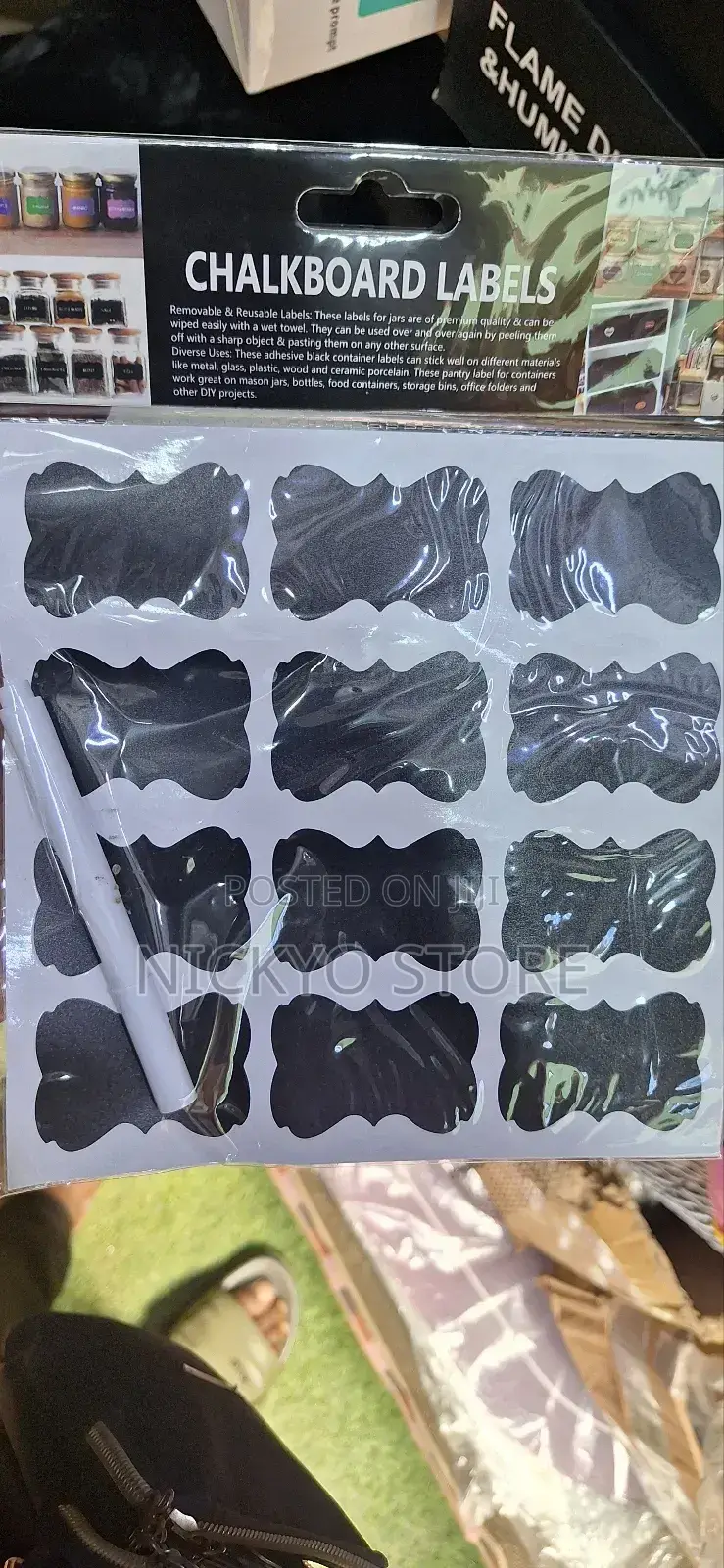 24pcs Waterproof Chalkboard Kitchen Spice Label Stickers
