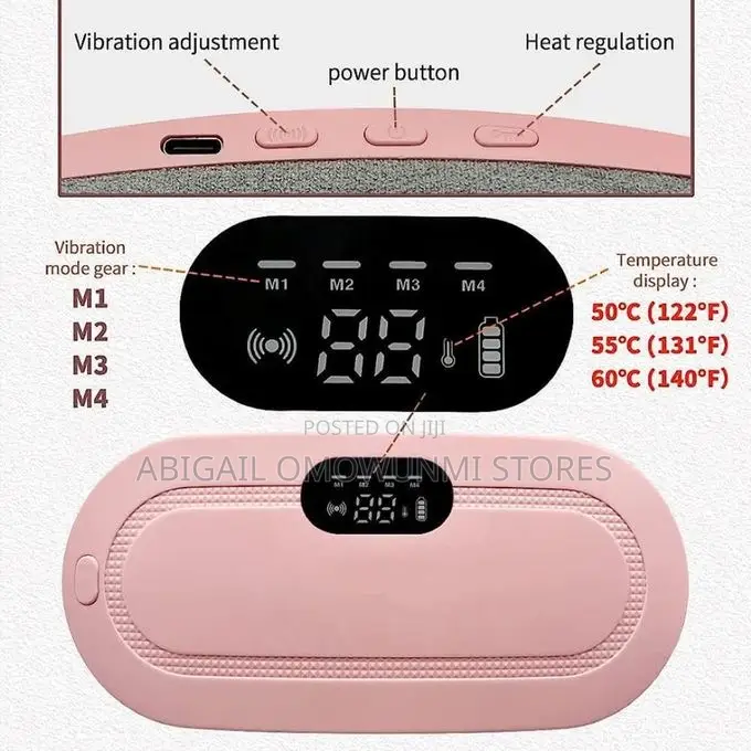 Mentrual Pain Relief Heating Padded Belt With Vibration
