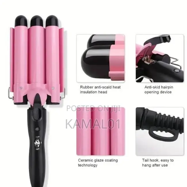 Three Barrel Hair Curling Iron, 3 Barrel Hair Waver.