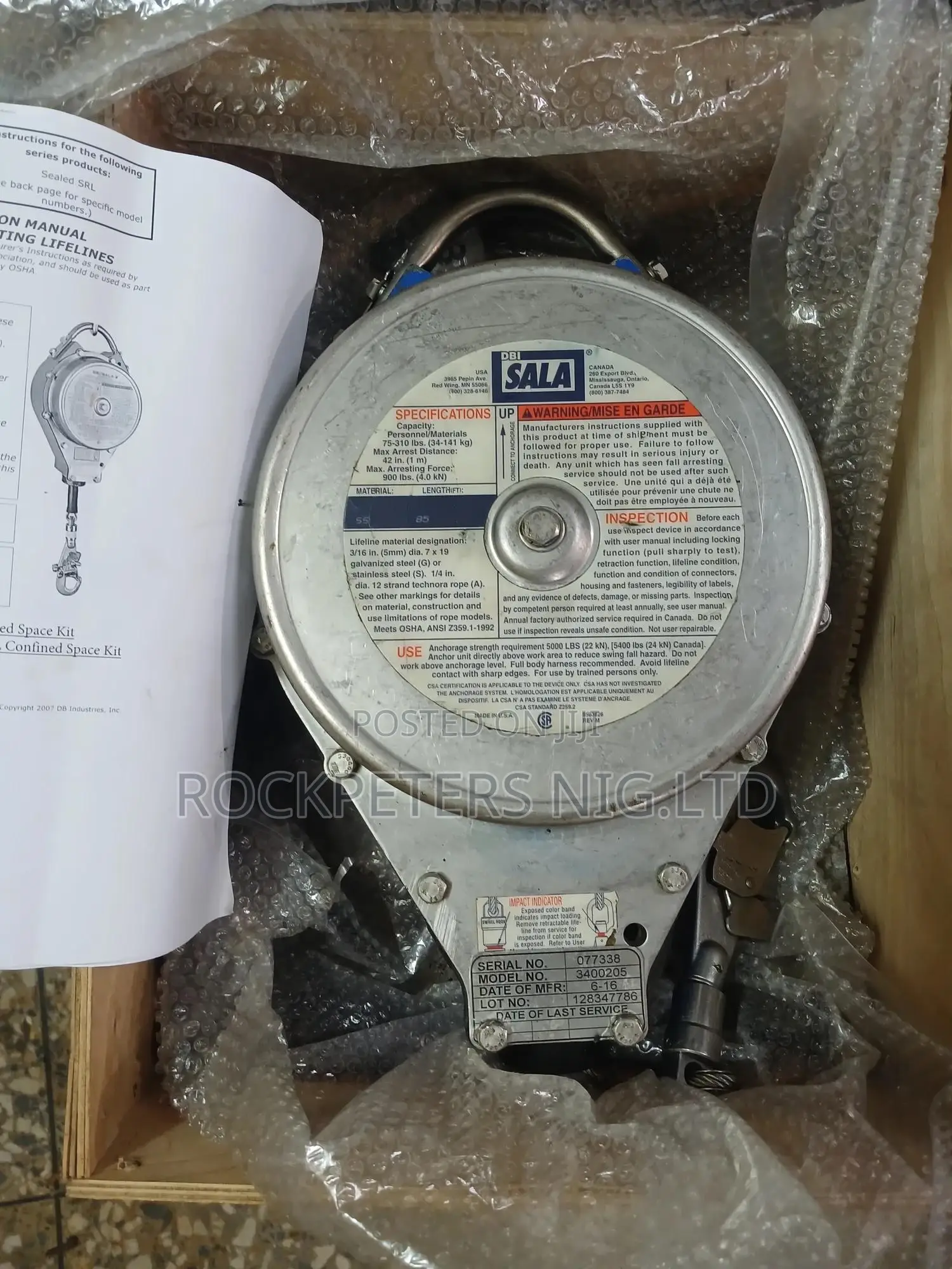 Dbi Sala Sealed Blok Self Retracting Lifeline 85 Ft