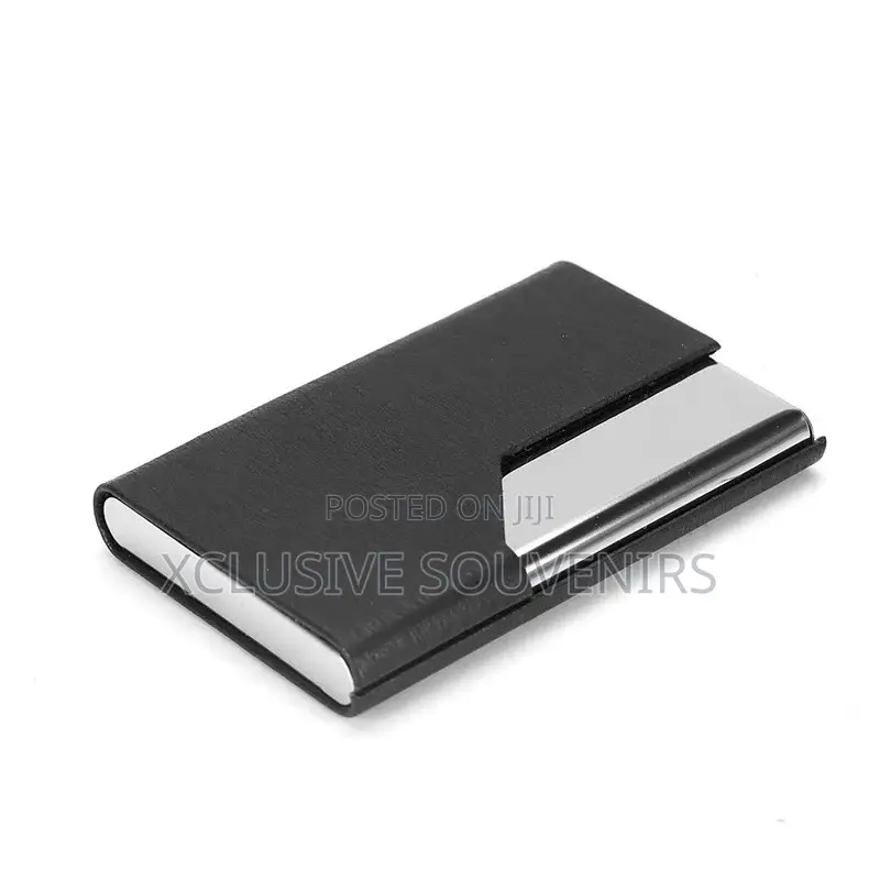 Personalized Business Leather Aluminum Metal Card Holder