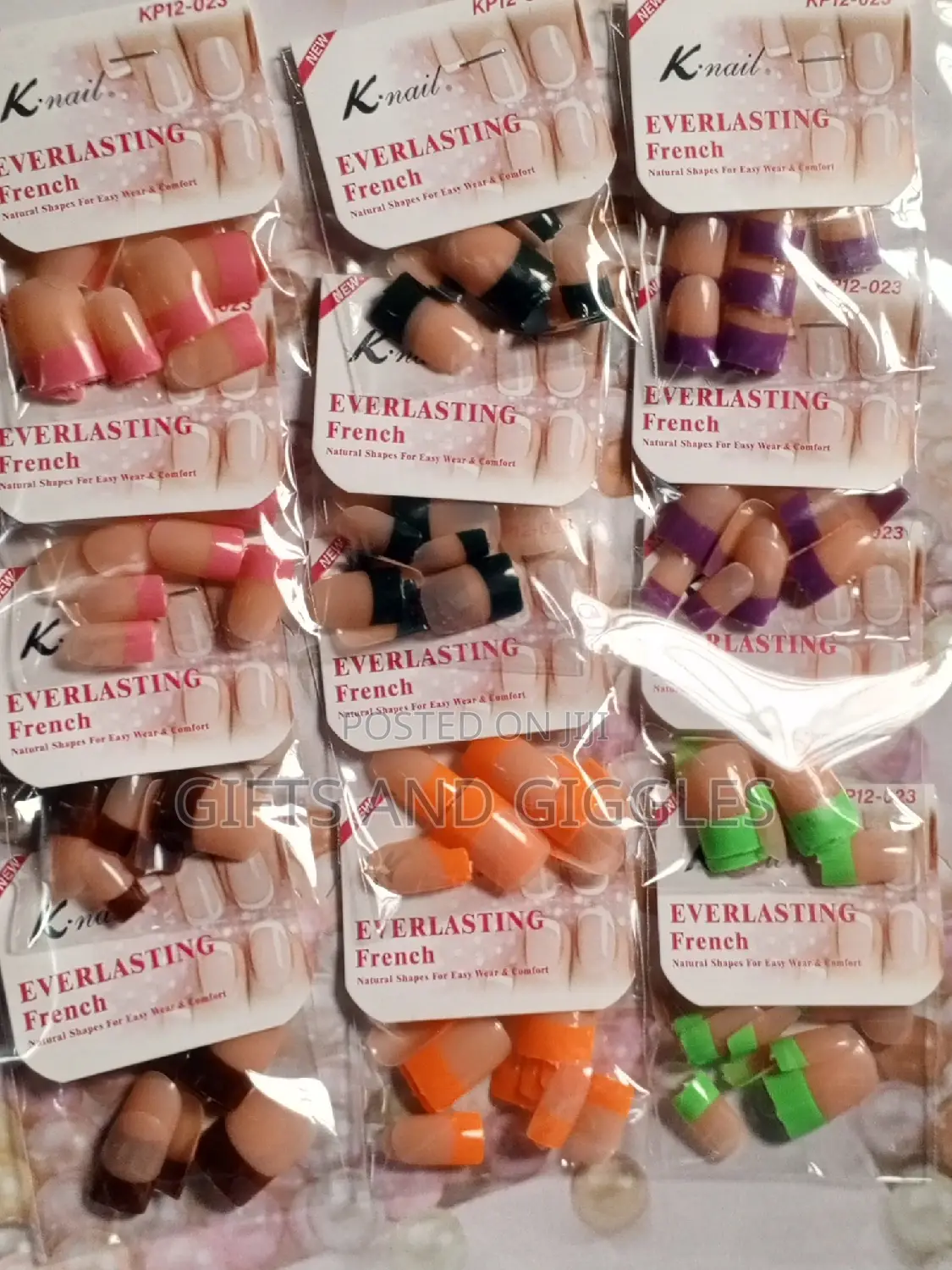 Acrylic French Tip Nails (12 Peices)_wholesale