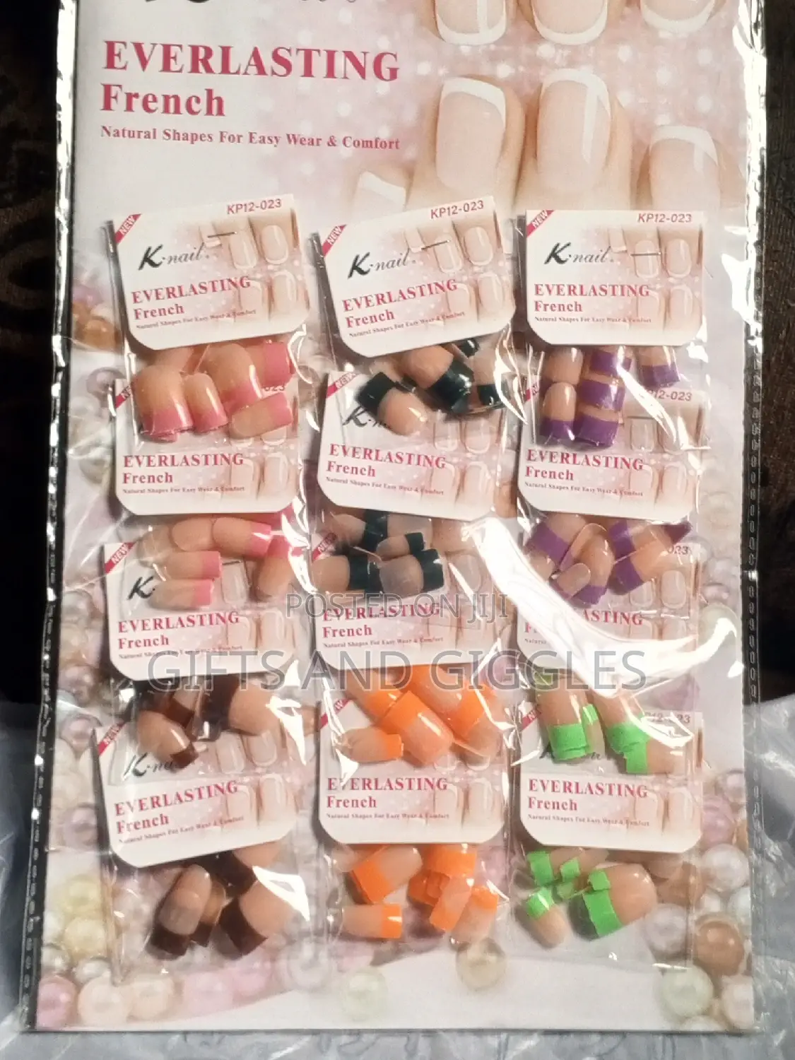 Acrylic French Tip Nails (12 Peices)_wholesale