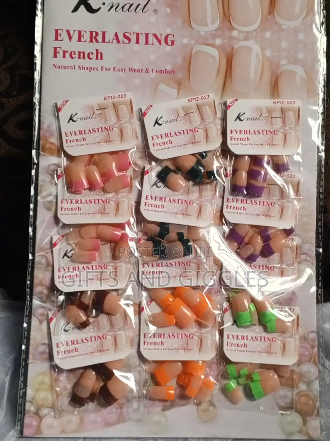 Acrylic French Tip Nails (12 Peices)_wholesale