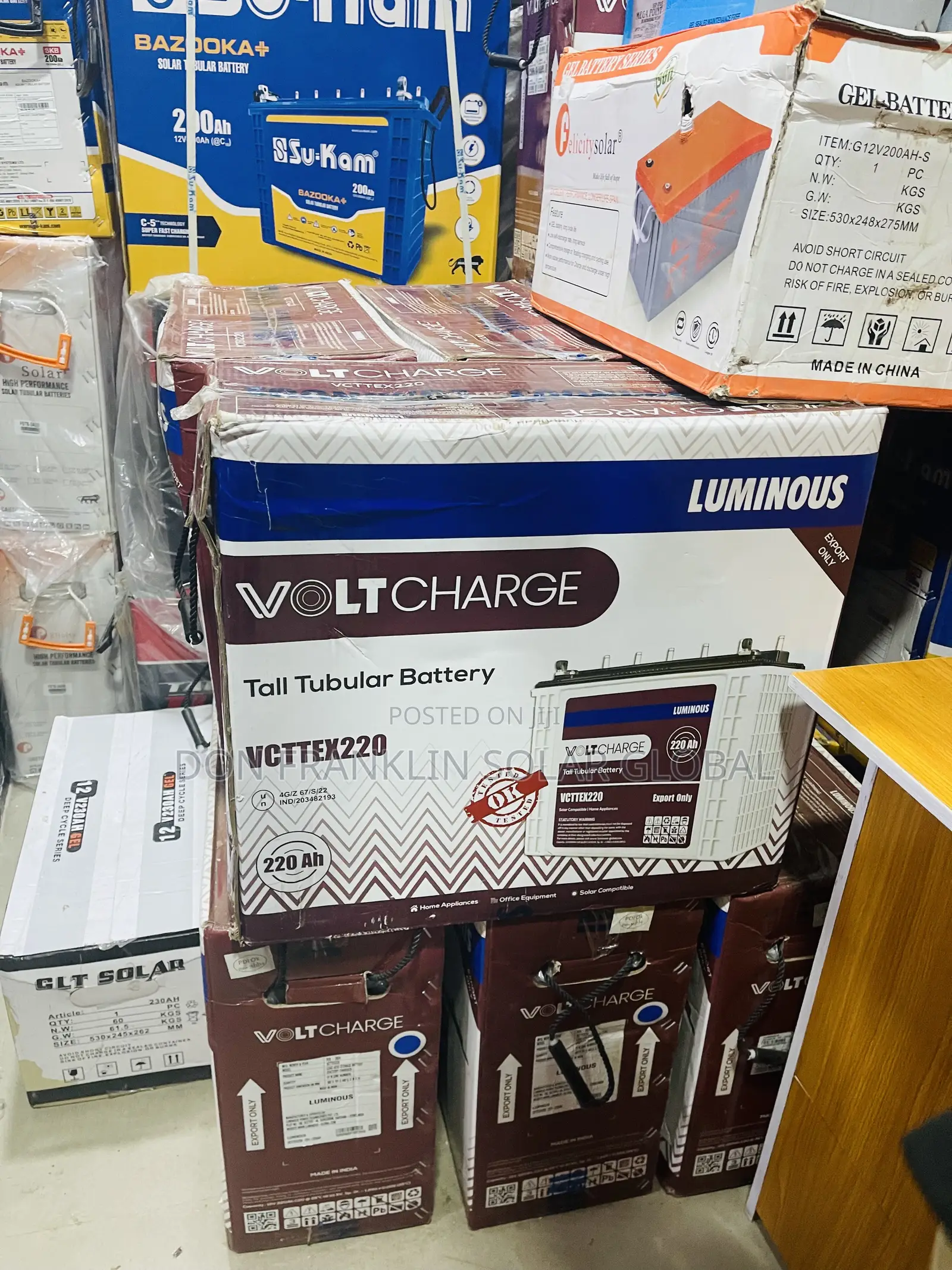 220ah Luminous Voltage Tubular Solar Inverter Battery