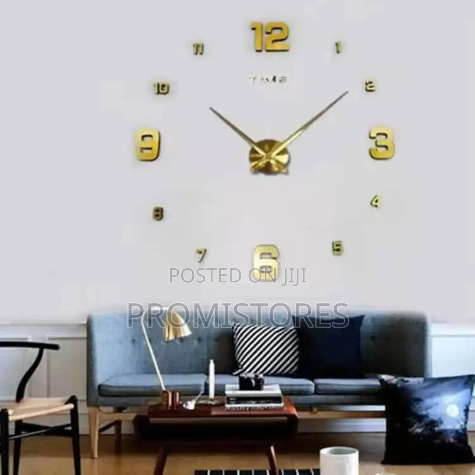 Diy Wall Numeral Decorative Wall Clock Black