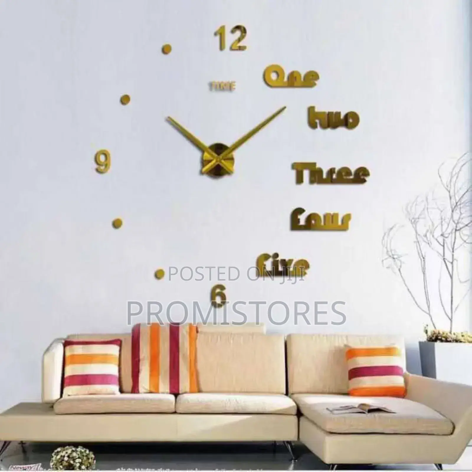 Diy Wall Numeral Decorative Wall Clock Black