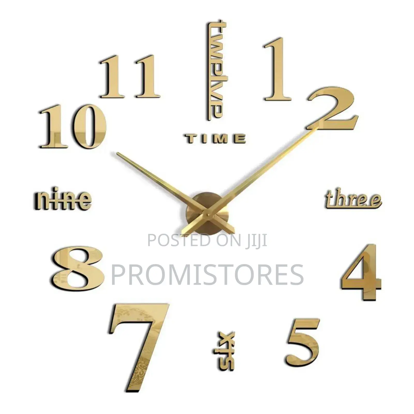 Diy Wall Numeral Decorative Wall Clock Black