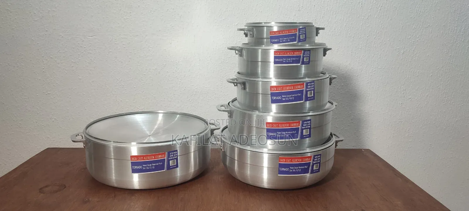 6pcs Polished Aluminium Cookware Set