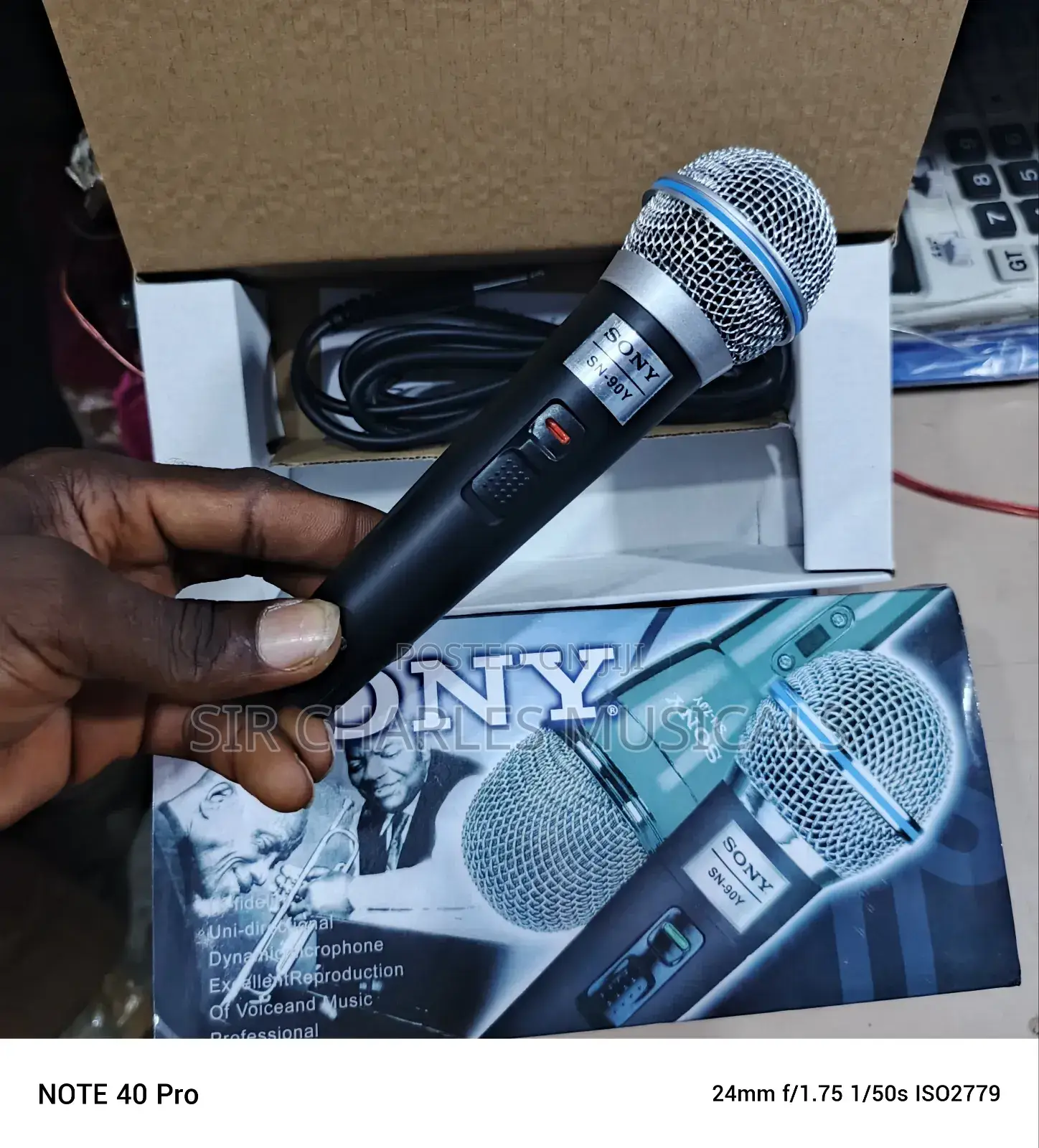Original Sony SN-90Y Dynamic Wired Microphone