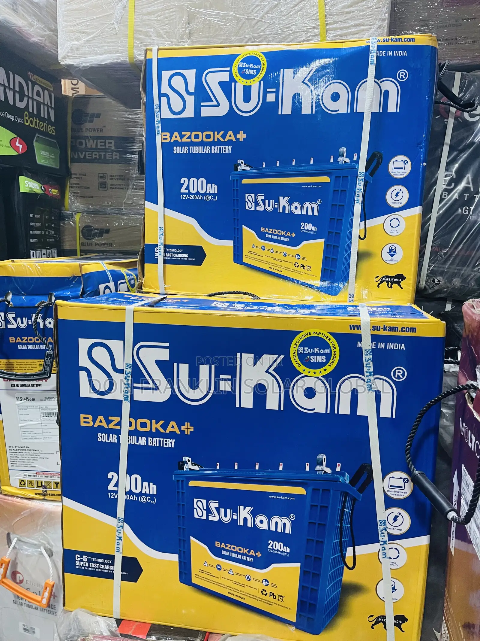 200ah Su-Kam Solar Inverter Battery