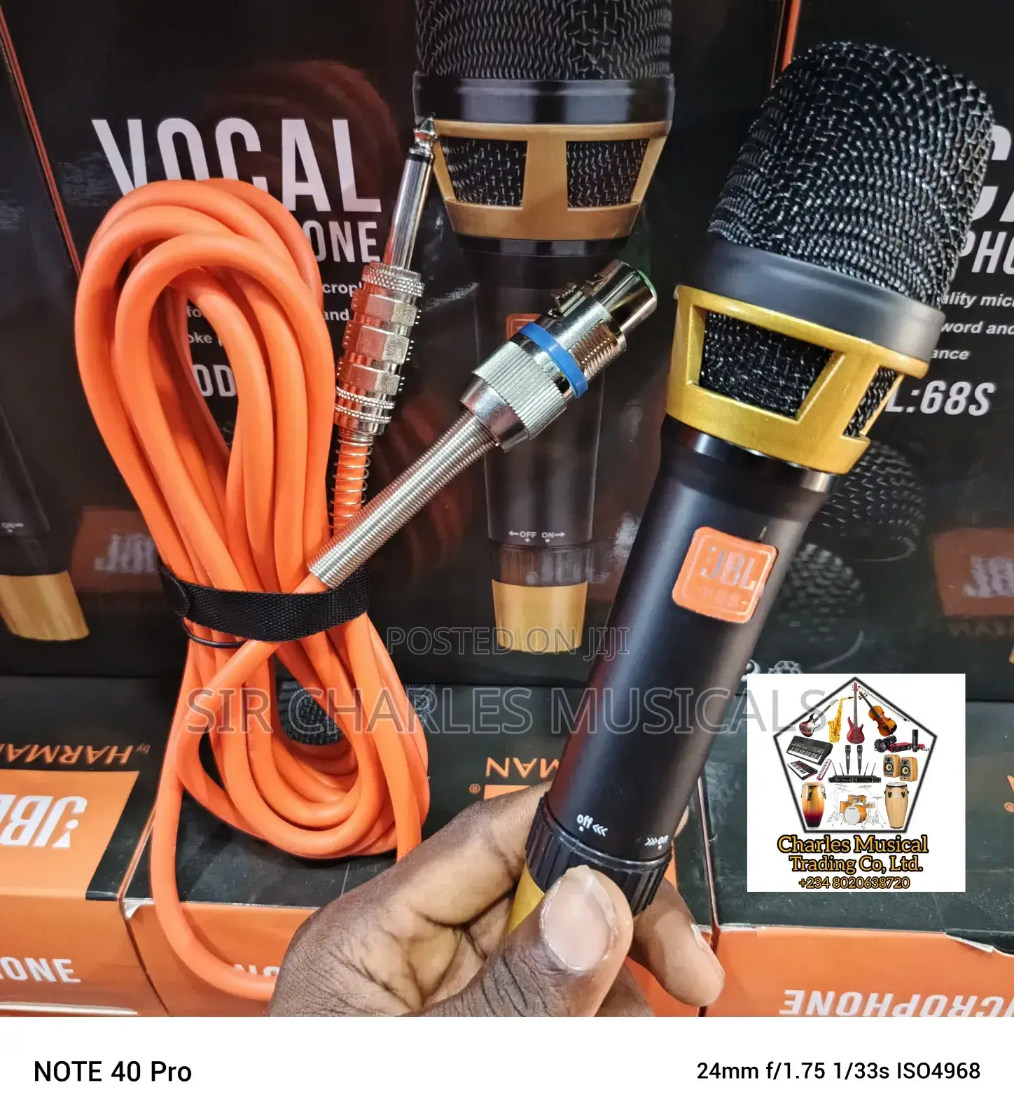 Original JBL 68S Professional Dynamic Wired Microphone