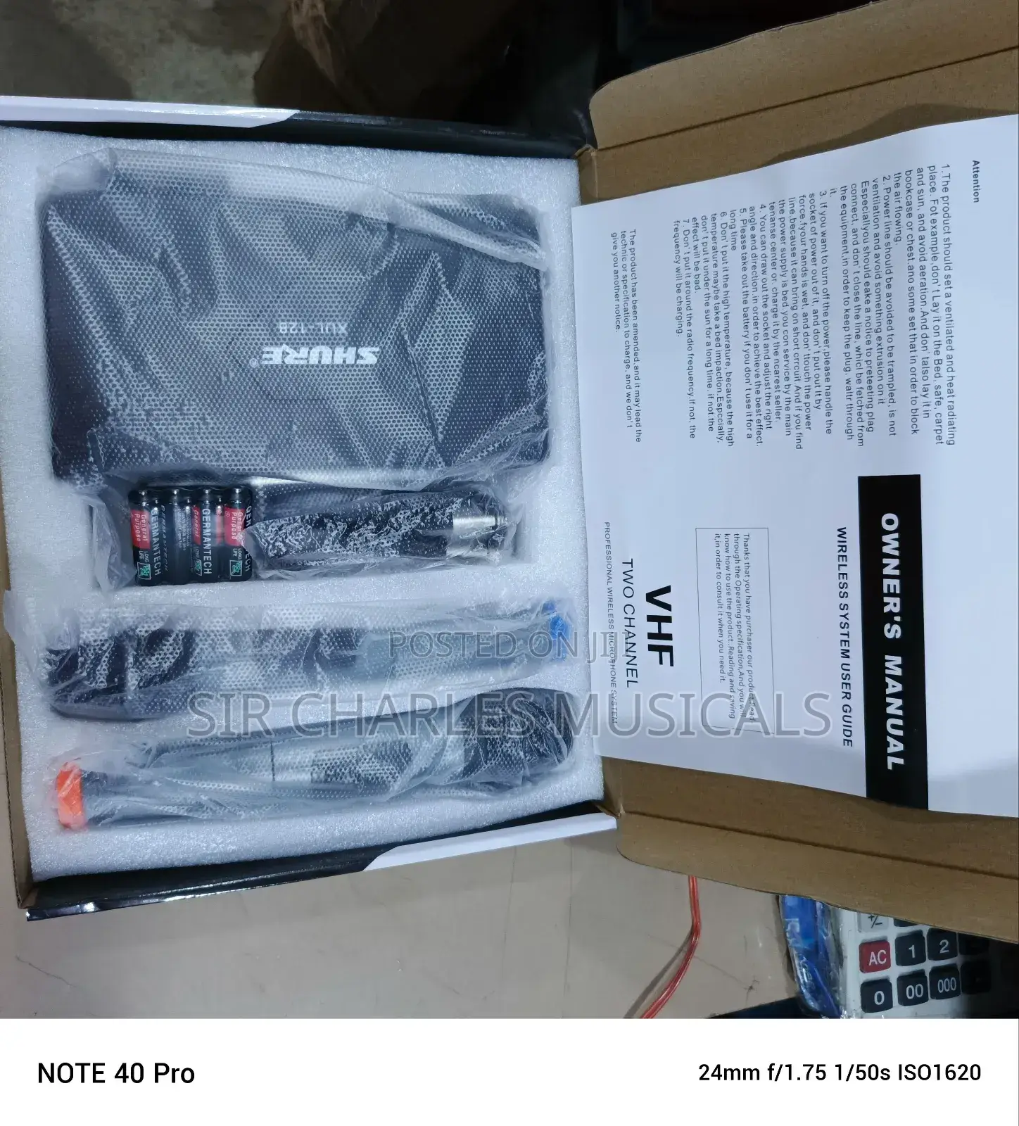 Original Shure XUL-128 Professional Wireless Microphone