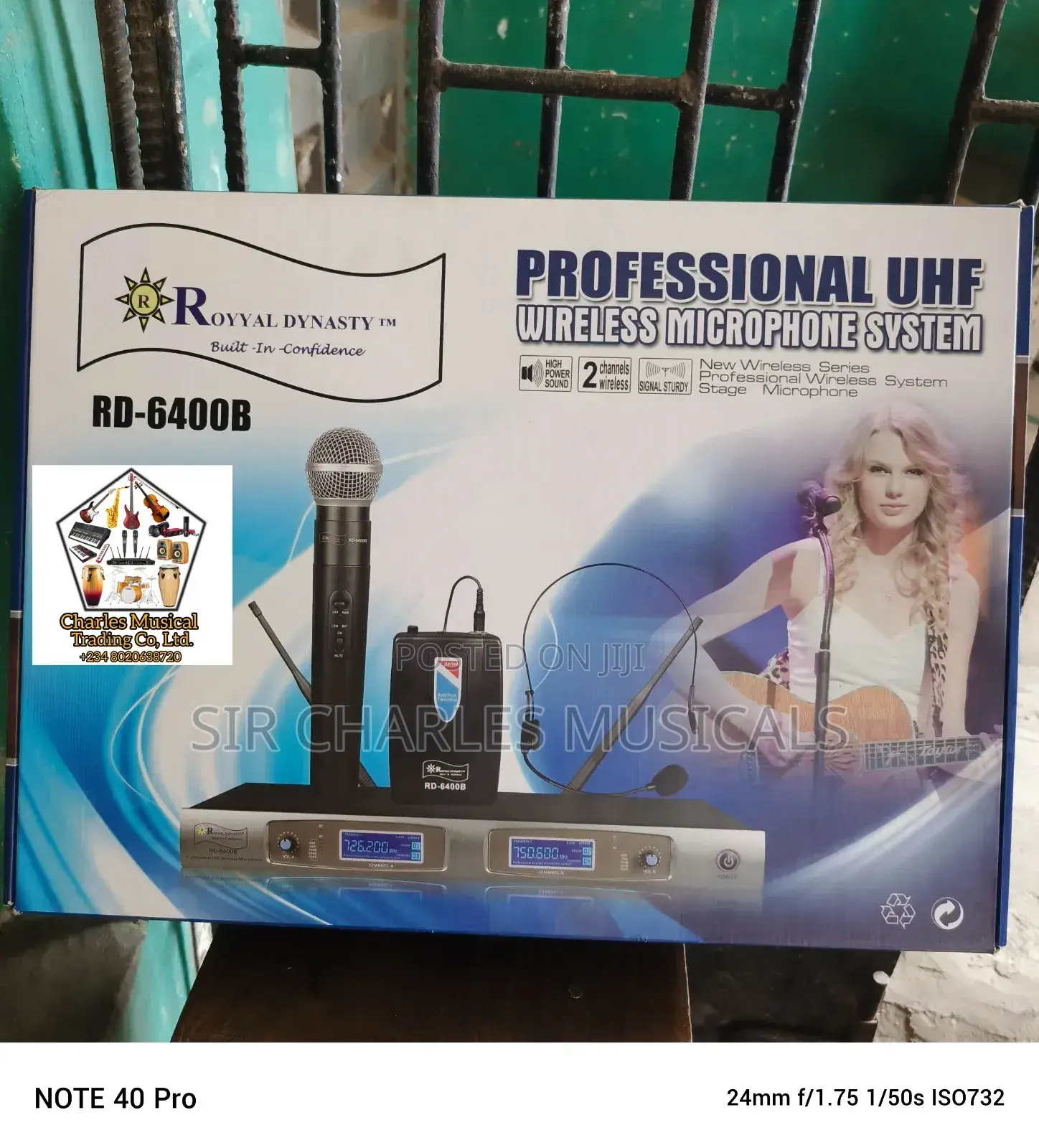 Royyal Dynasty RD-6400B Wireles Microphone With Overhead Mic
