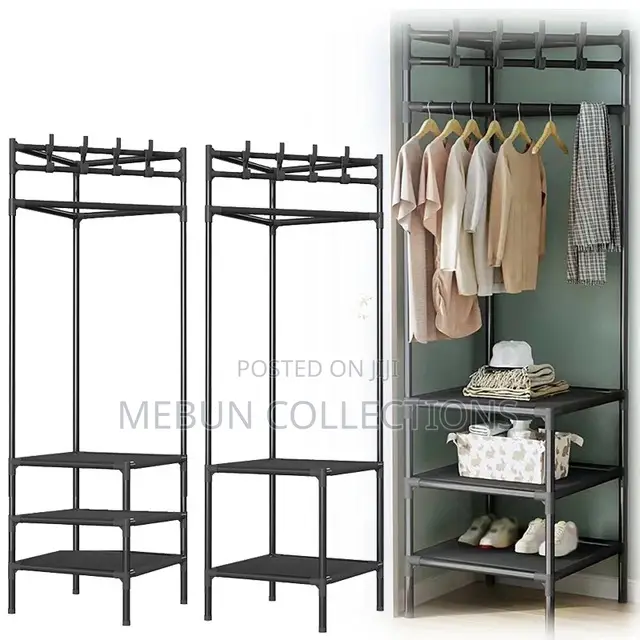 3layer Heavy Steel Corner Cloth Rack