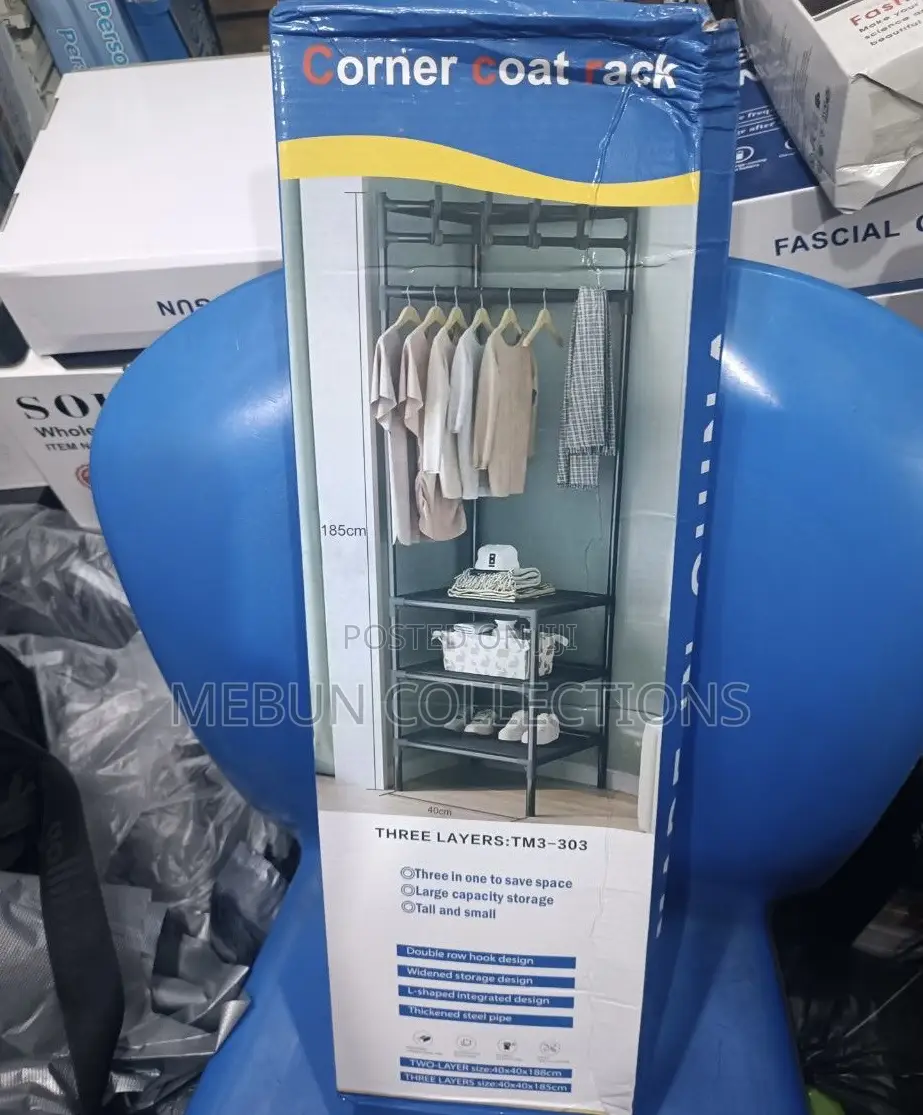 3layer Heavy Steel Corner Cloth Rack