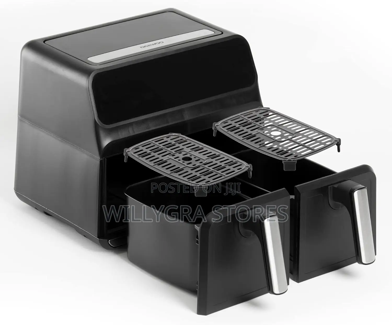 Daewoo Digital Air Fryer, Double Draws For Double Cooking