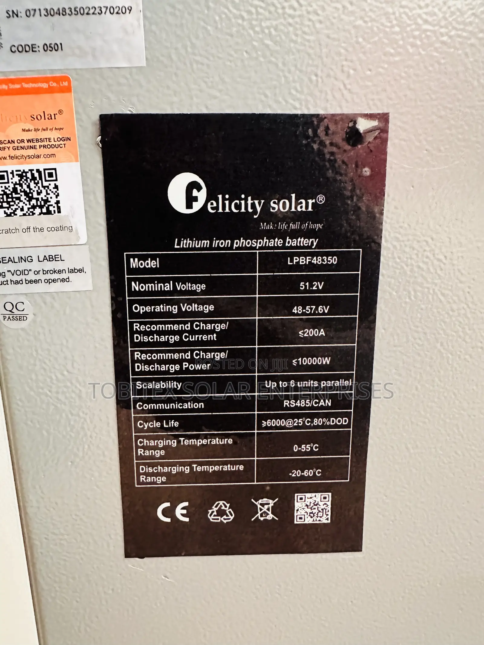Felicity Lithium Ion Batteries 17.5kwh Quality With 5years Guided