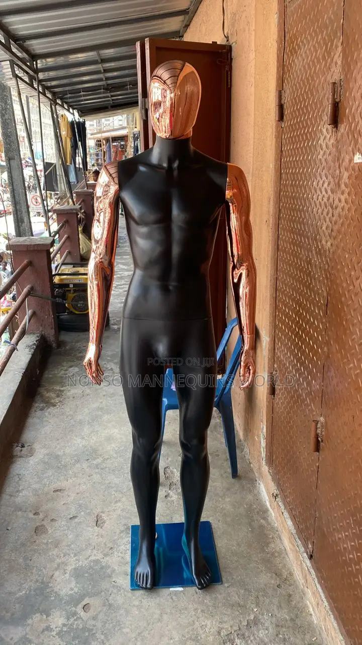 Matt Black And Rose Gold Male Faceless Mannequin