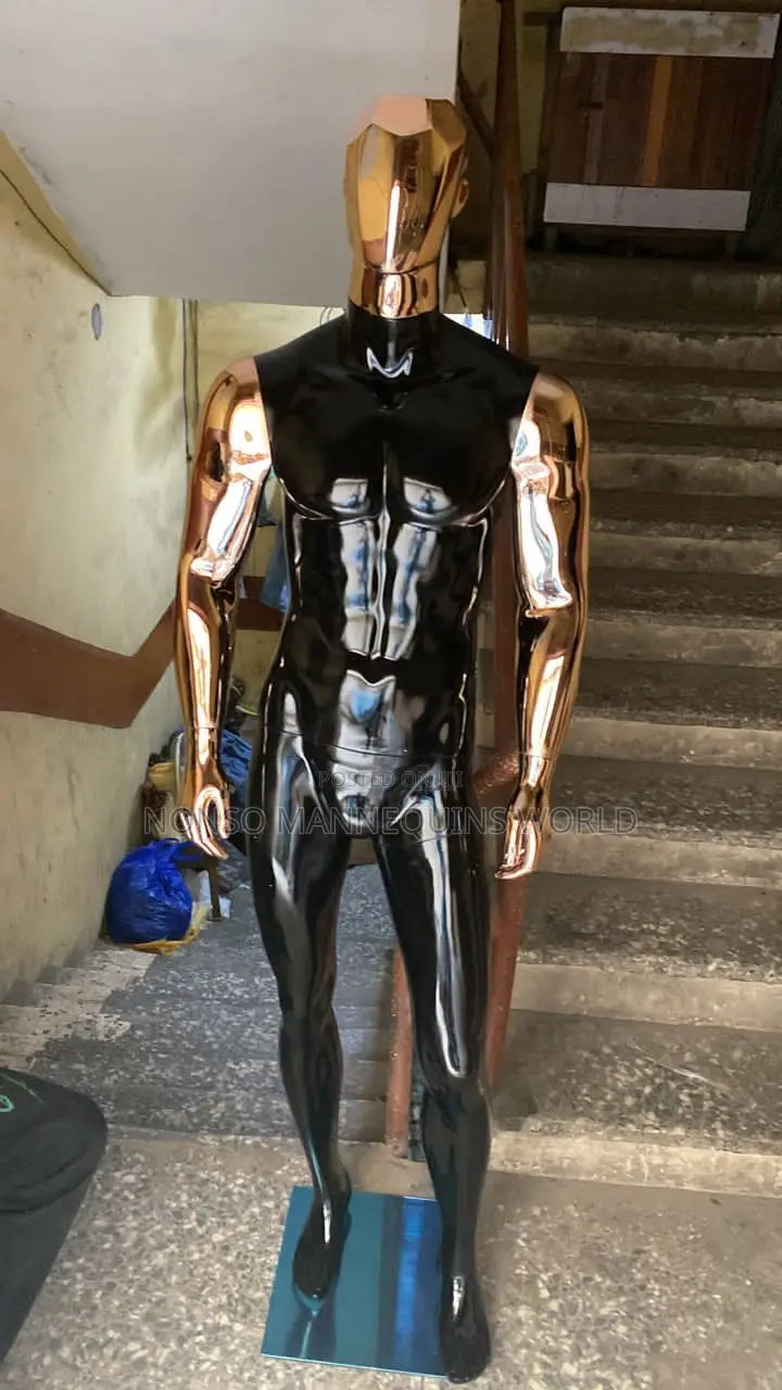 Huge Fibre Male Black and Rose Gold Body Mannequin