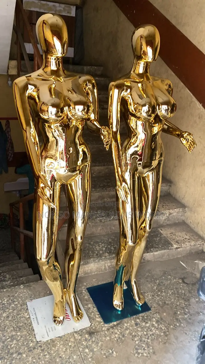 Dark Size 12 Gold Chrome Female Mannequin