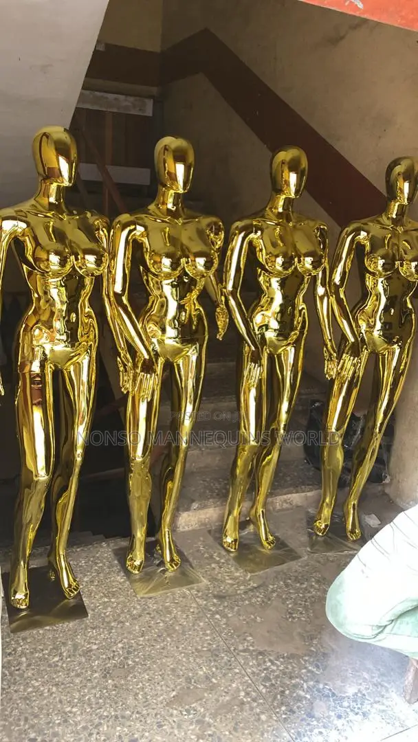 Yellow Gold Size 12 Gold Chrome Female Mannequin