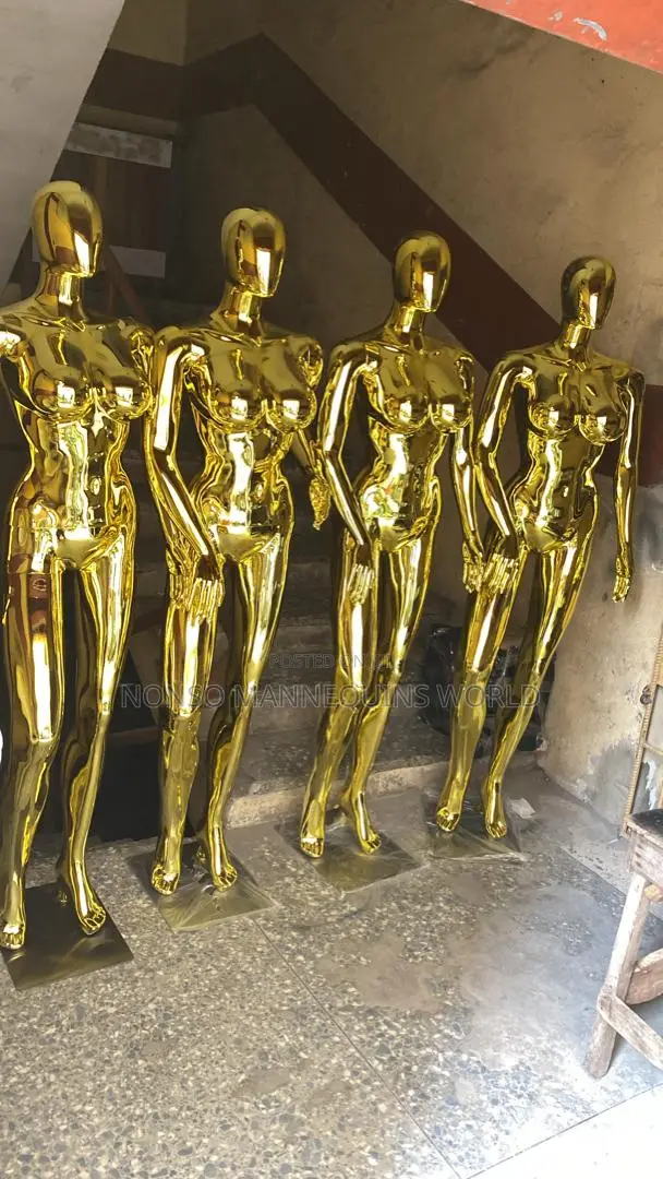 Yellow Gold Size 12 Gold Chrome Female Mannequin