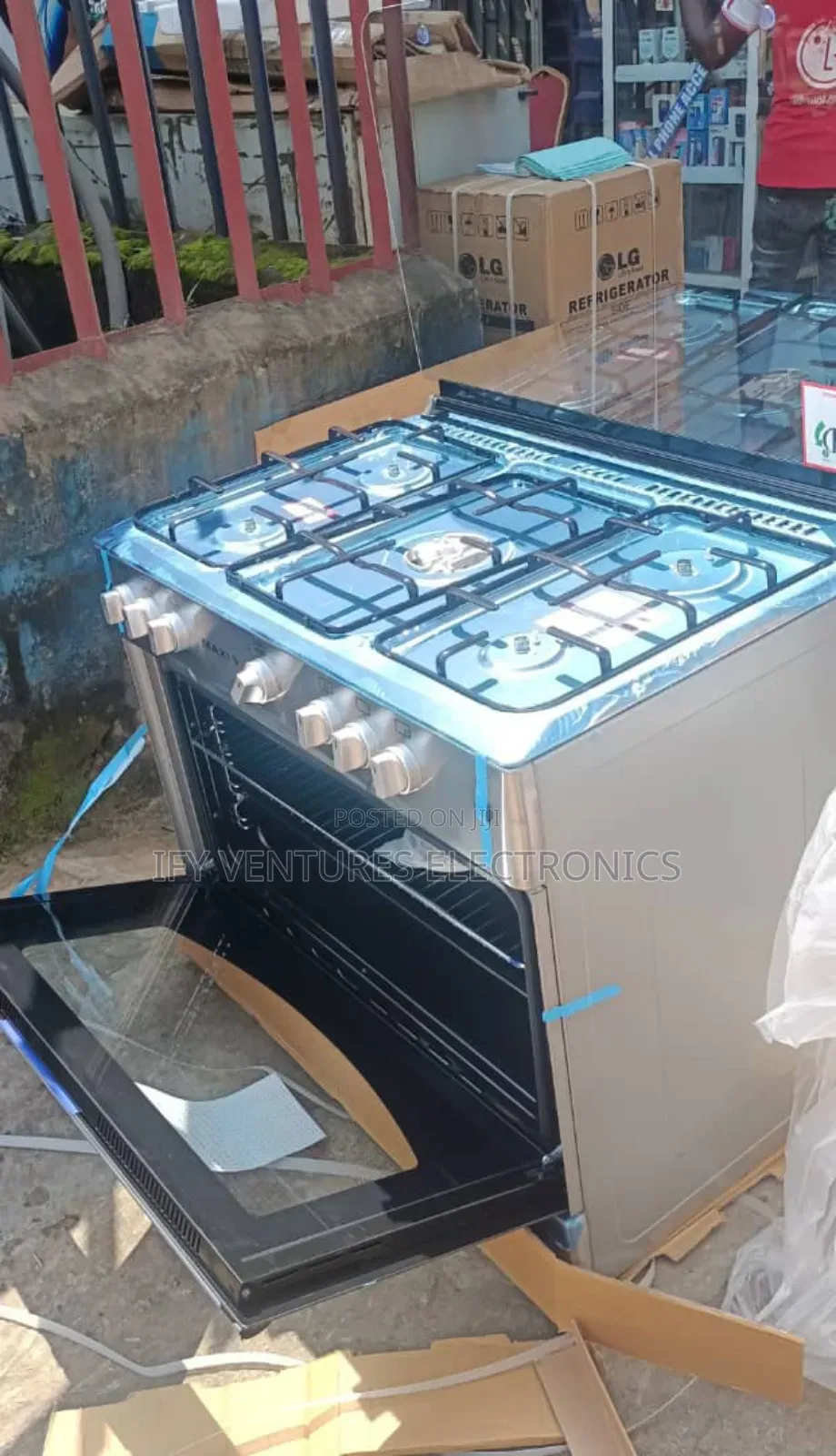 5 Burner Maxi Gas Cooker 60*90cm INOX COLOR