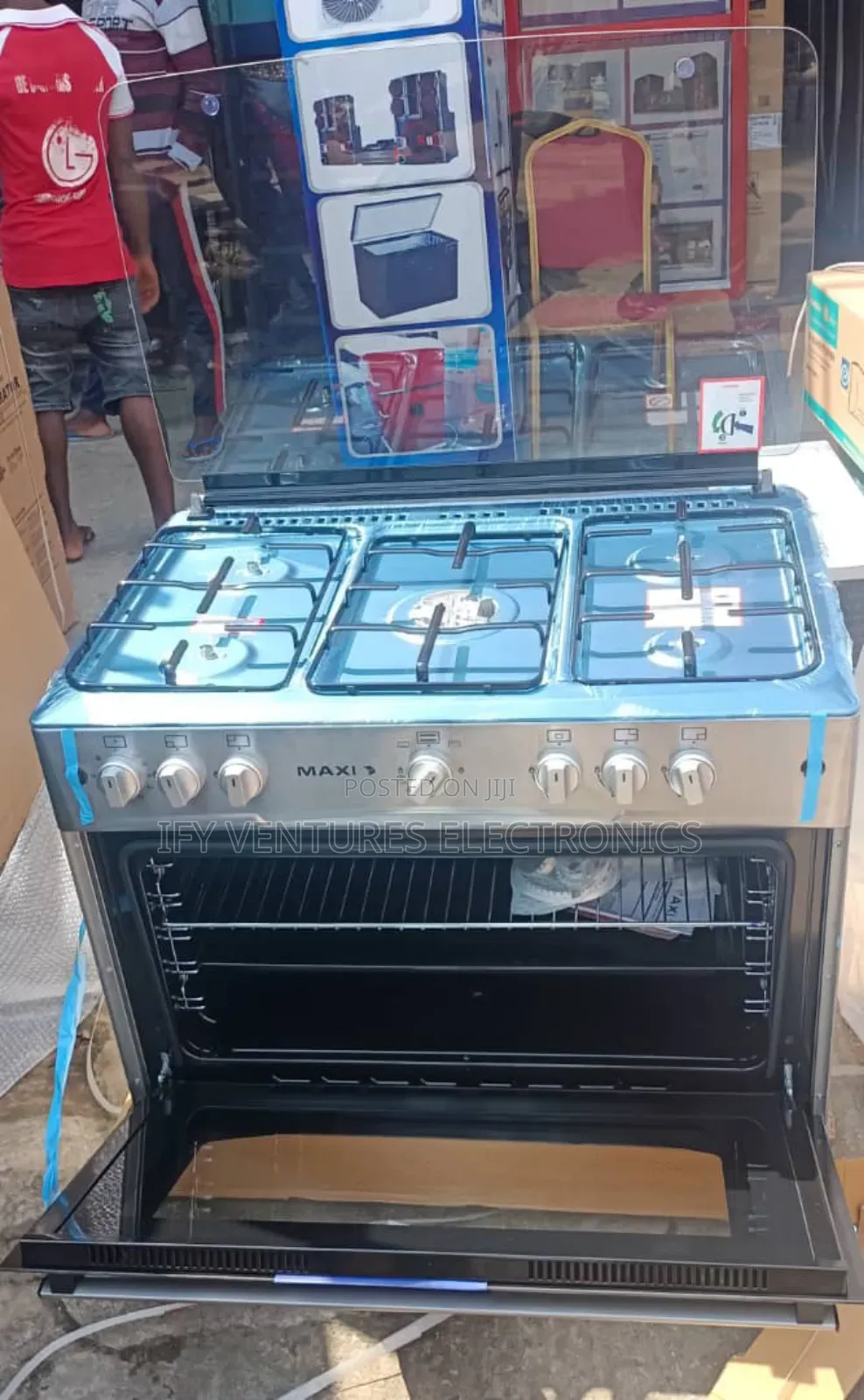 5 Burner Maxi Gas Cooker 60*90cm INOX COLOR