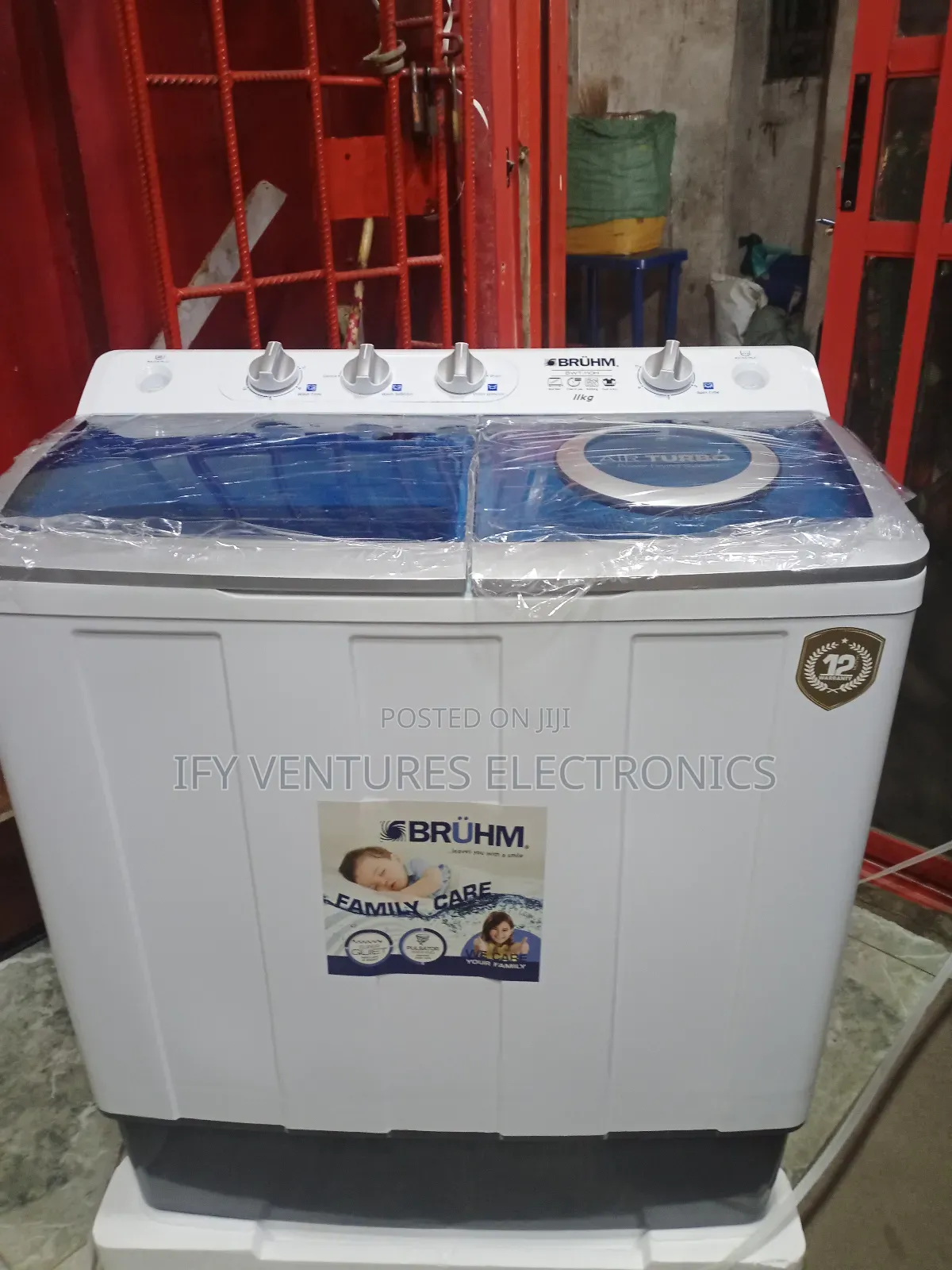 12kg Bruhm Top Loader Twin Top Washing Machine