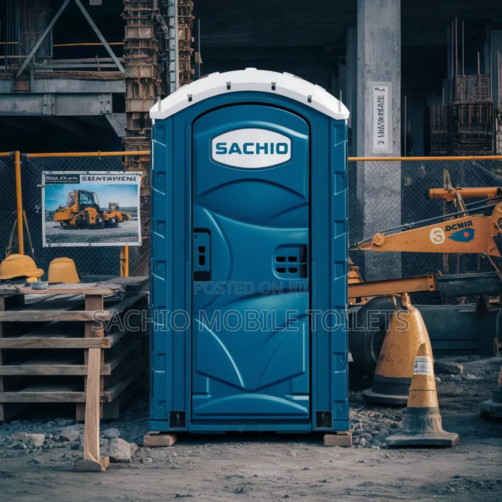 Hygienic Mobile Toilets for Lagos Construction Workers"