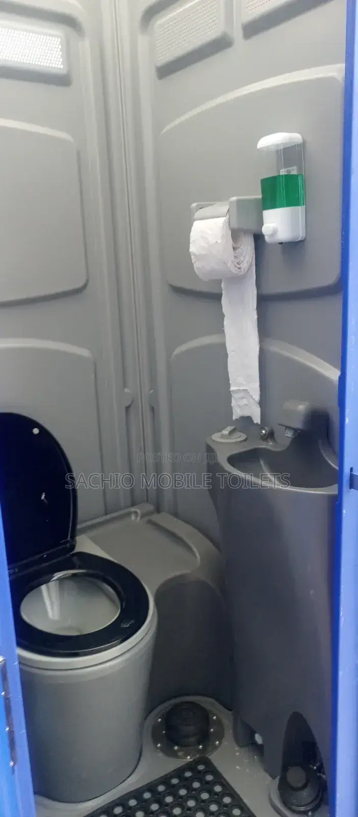 Hygienic Mobile Toilets for Lagos Construction Workers"