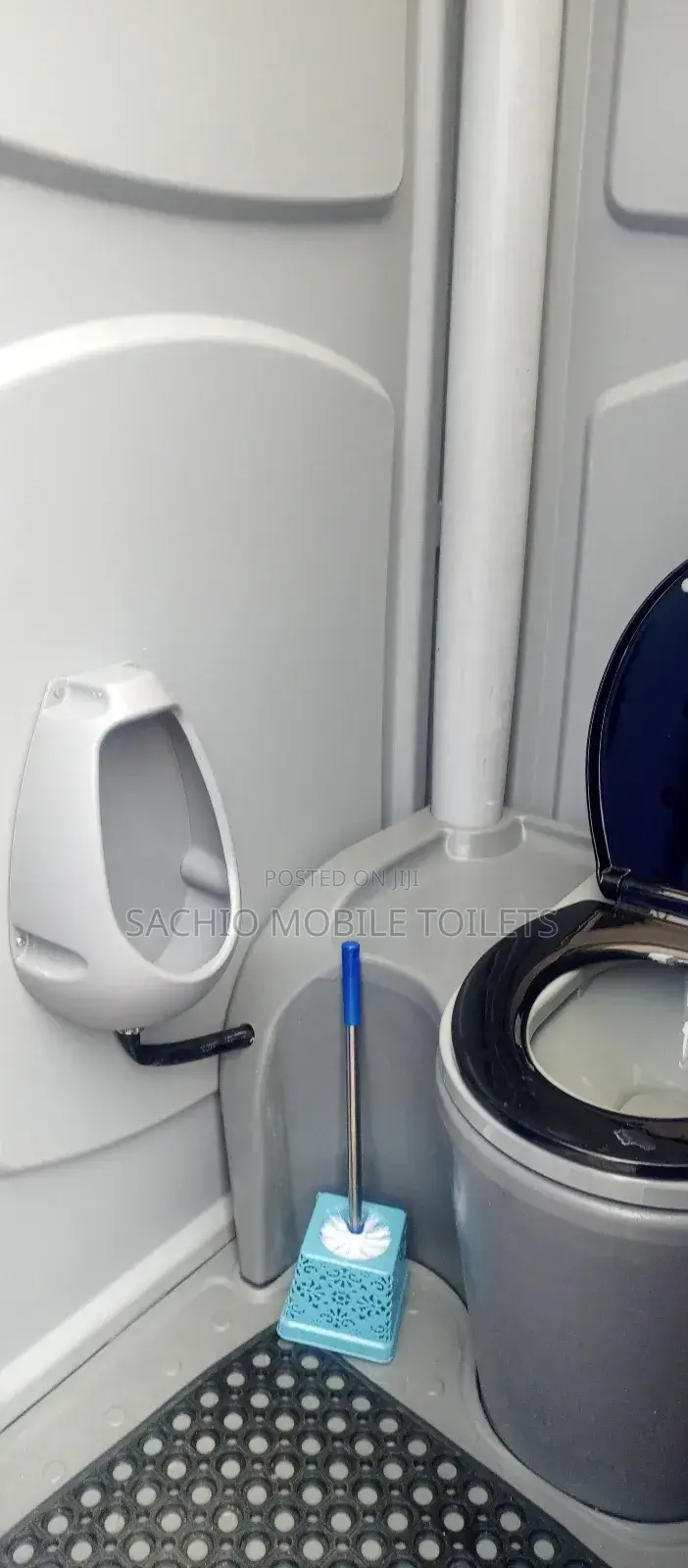 Hygienic Mobile Toilets for Lagos Construction Workers"