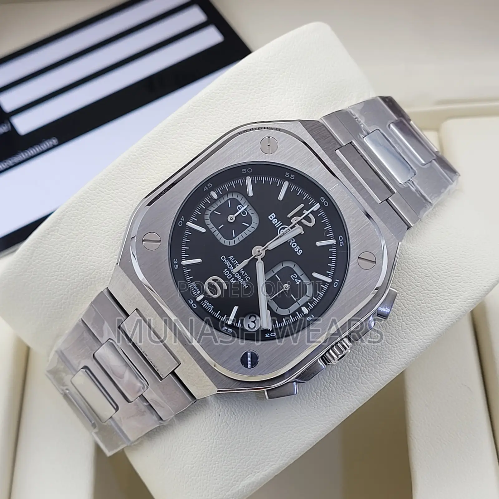 Luxury Bell Ross Automatic Chronograph Wristwatch