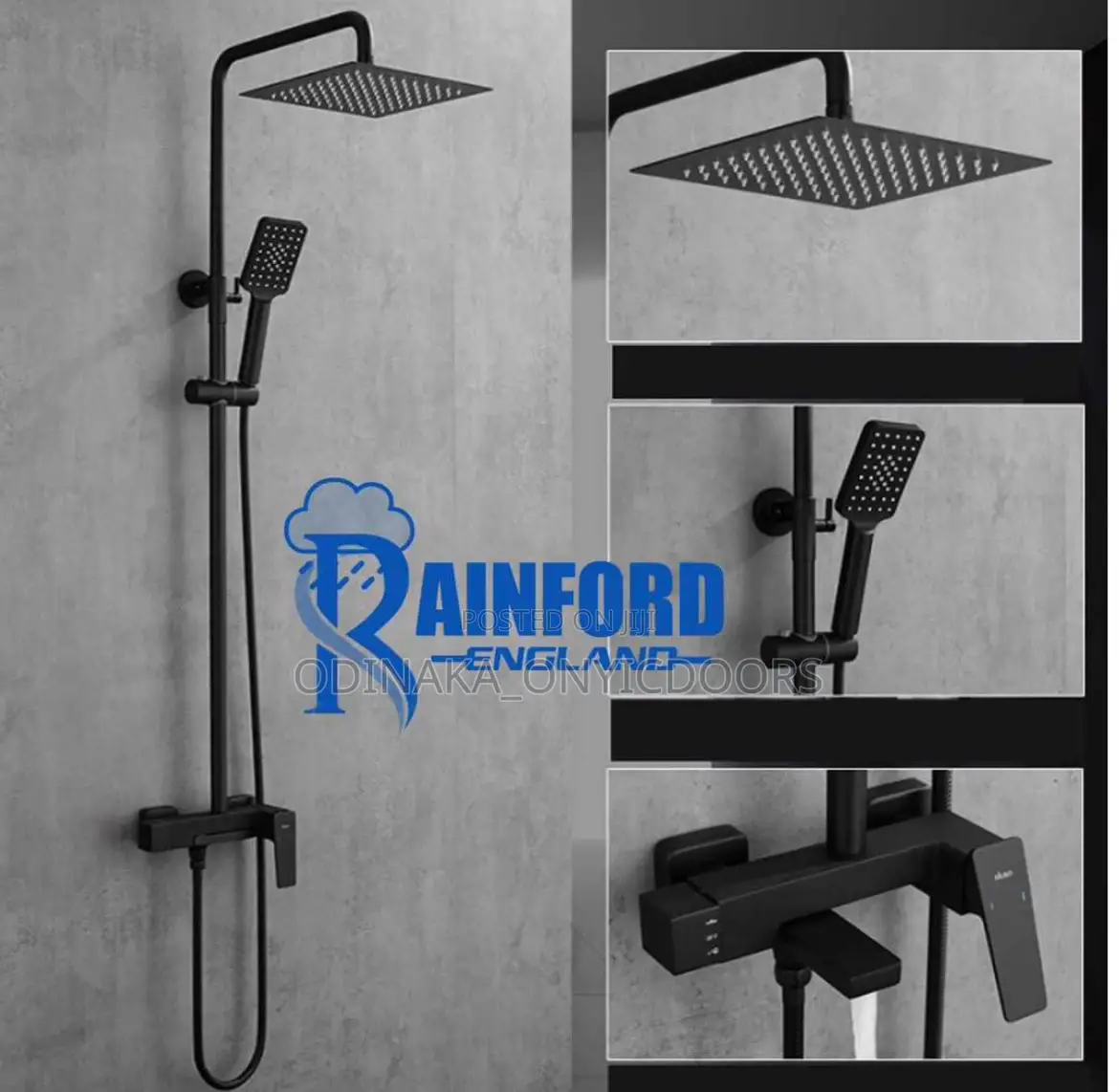 Rainford England Luxury Shower Mixer(Black)