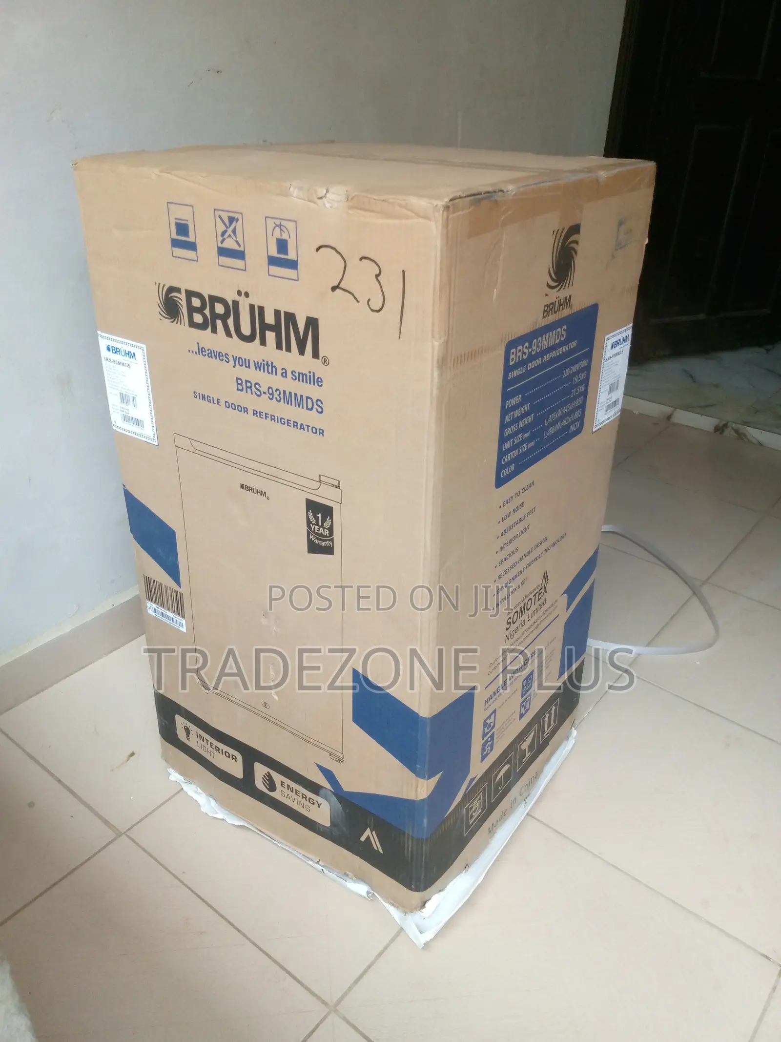 Brumh 93L Single Door Refrigerator