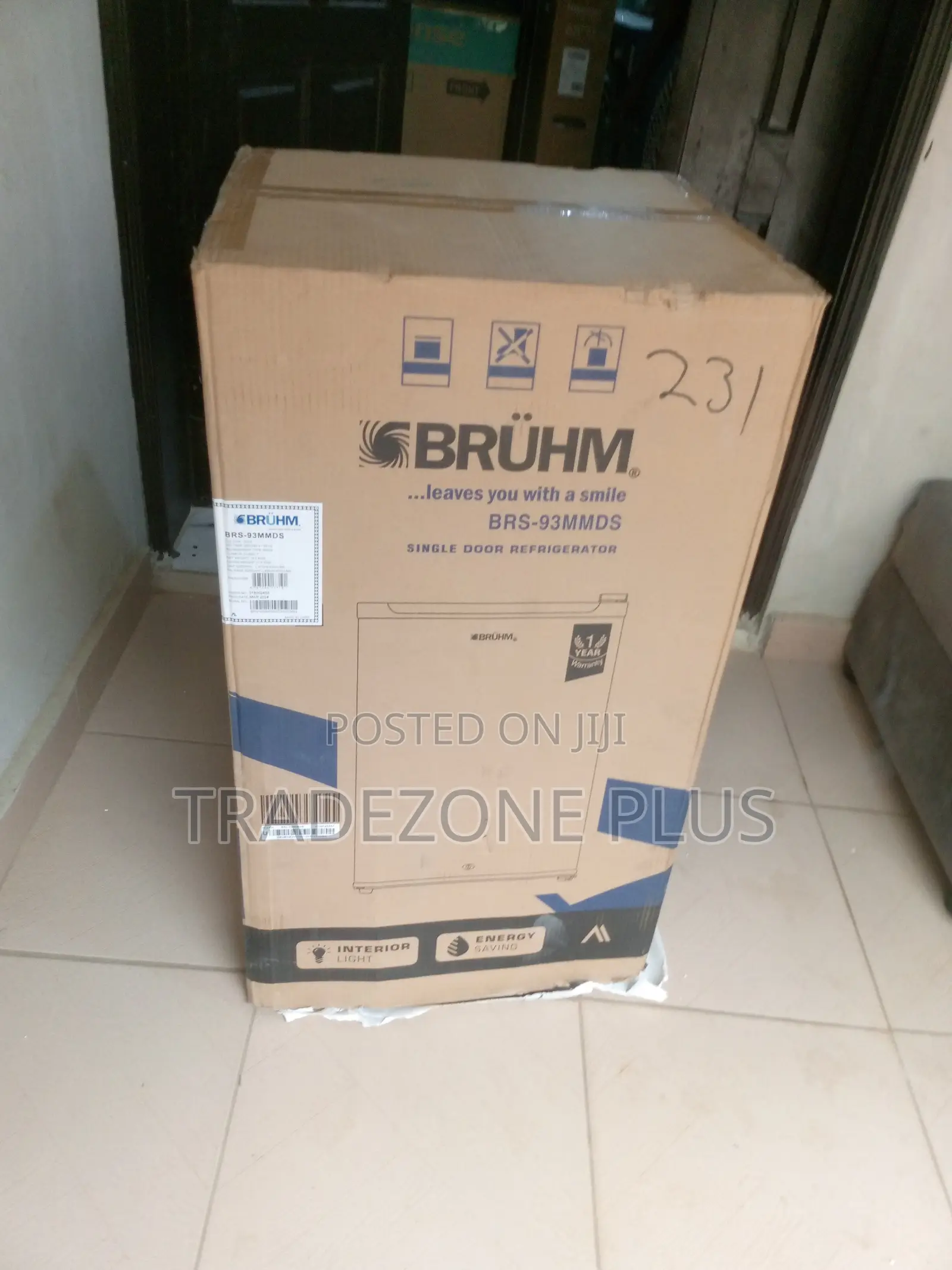 Super Cooling Bruhm 90ltrs Single Door Refrigertor