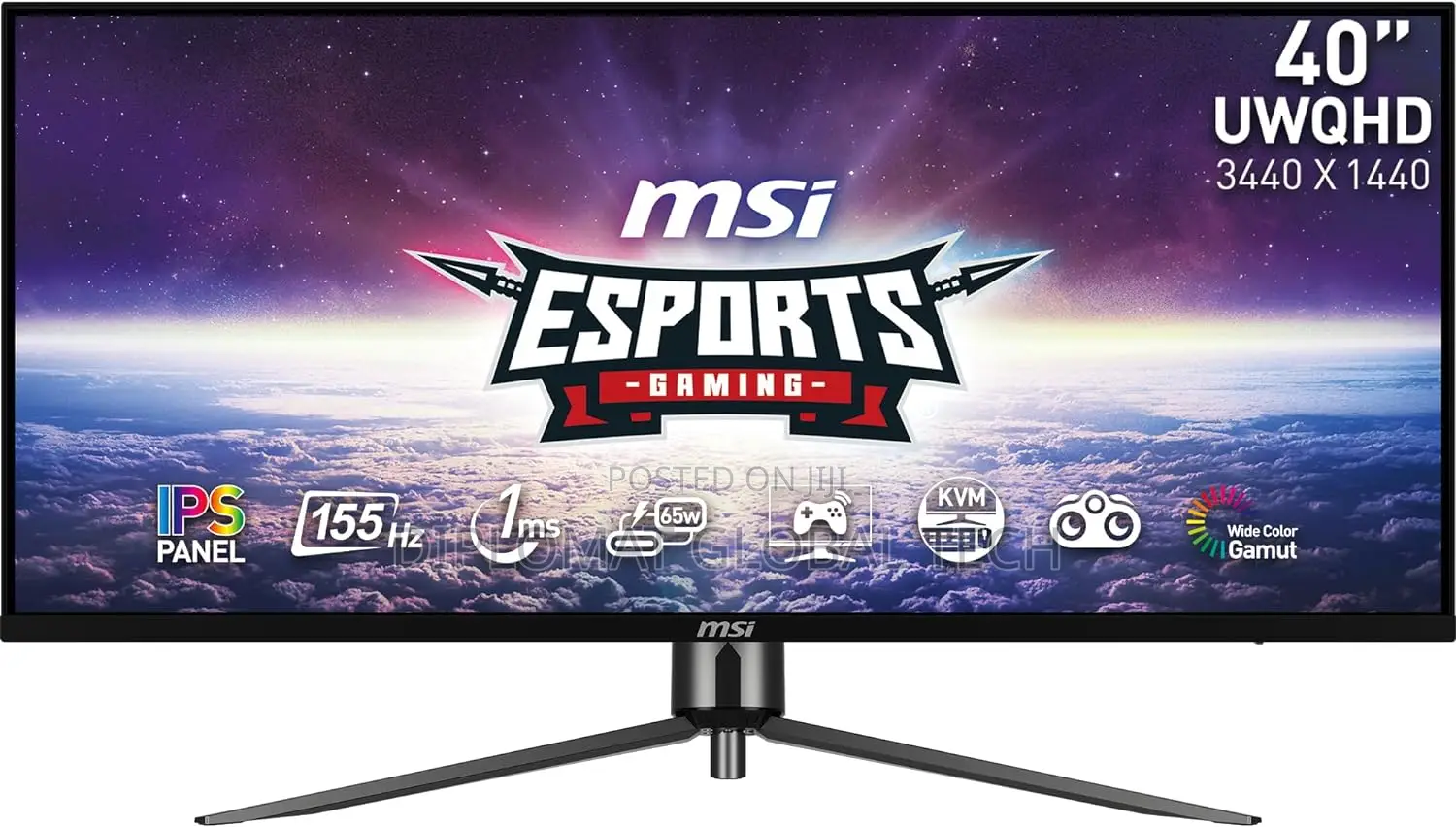 Msi Mag401qr 40" Gaming Monitor, 3440 X 1440(Uwqhd), Ips,