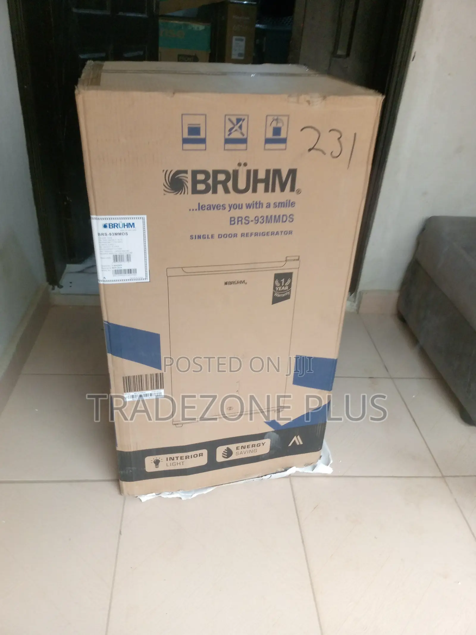 Super Cooling Bruhm [Brs-93mmds Top Freezer Refrigerator