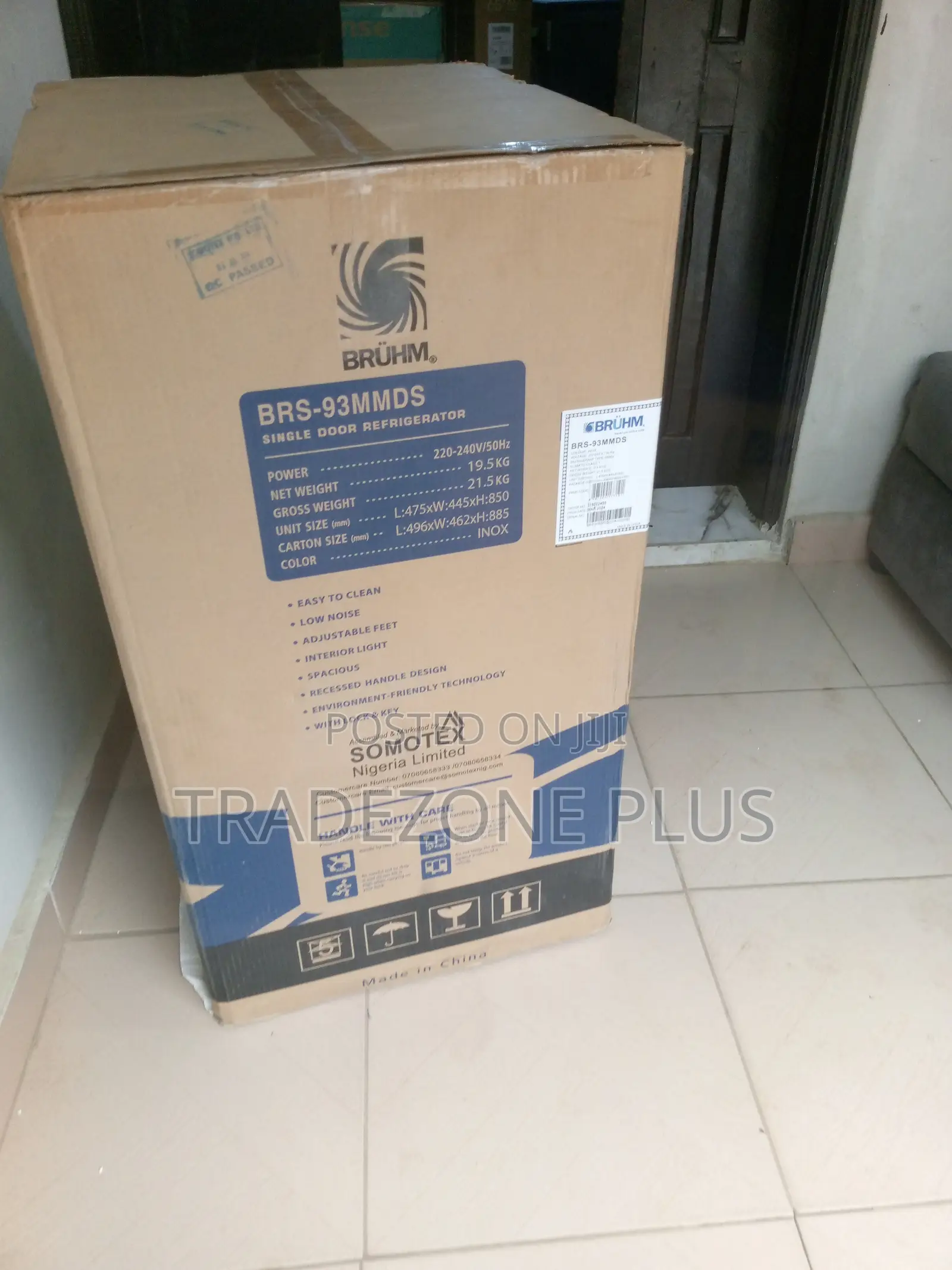 Amazing BRS-93mmds Top Freezer Bruhm 90ltrs Refrigerator