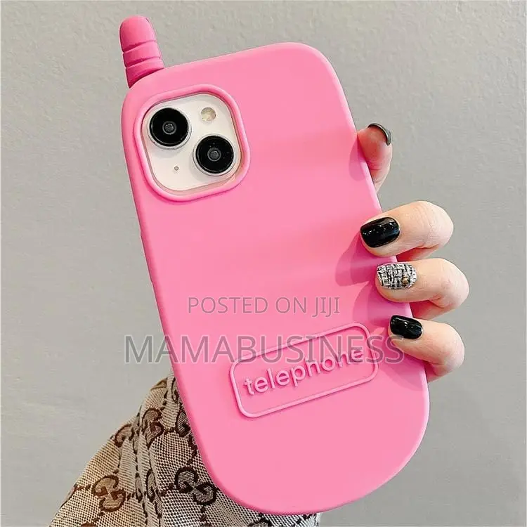 Heart Mirror Flip iPhone Case Cover (iPhone 12-15) - Pink
