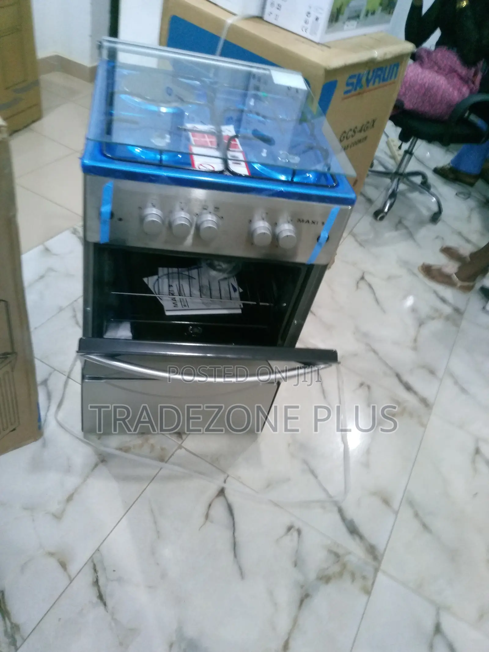 Maxi 50X50 3P+1P INOX Gas Cooker + Eletric Burner