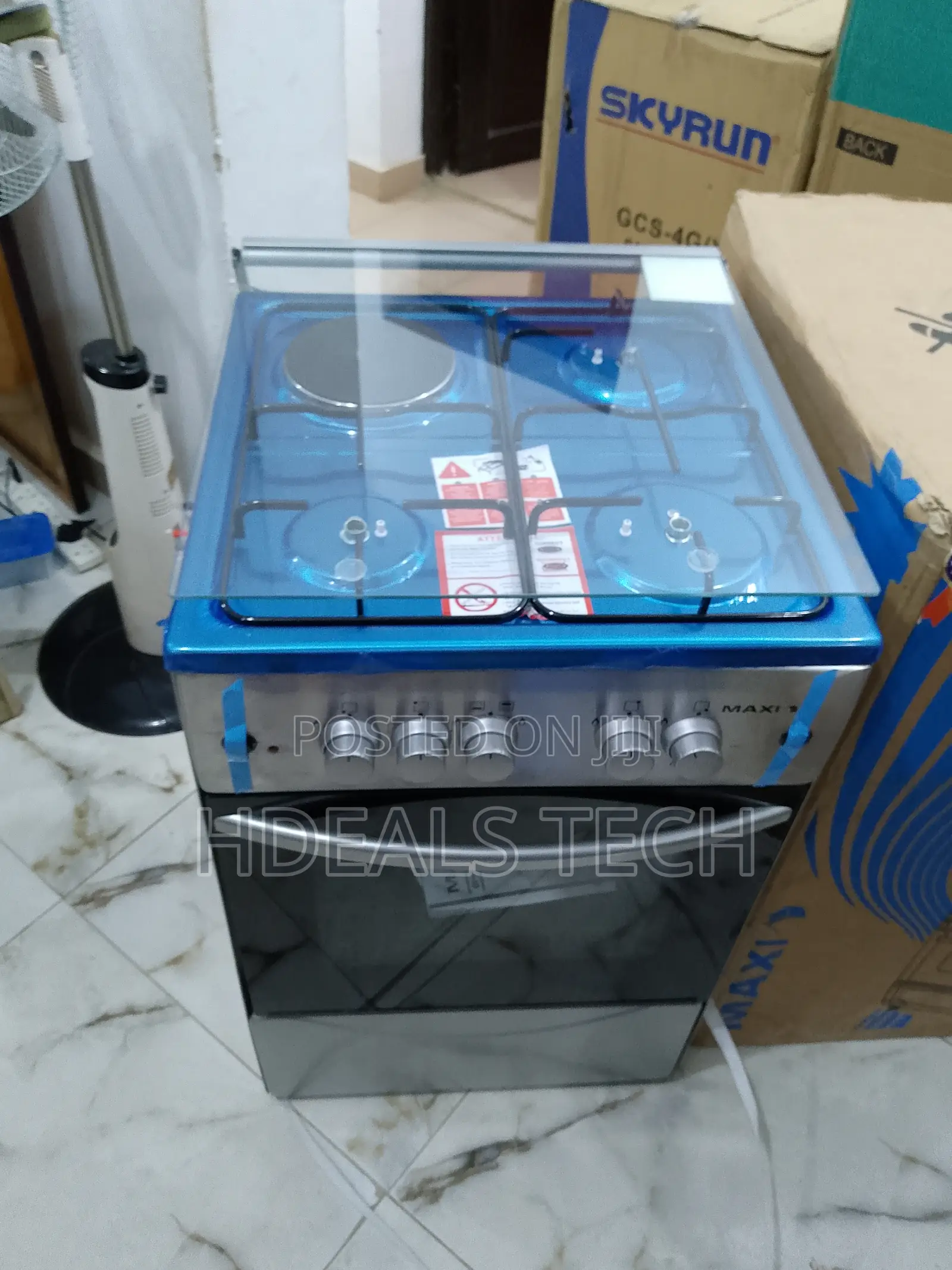 3 + 1 Electric Burner Gas Cooker - Maxi Brand 