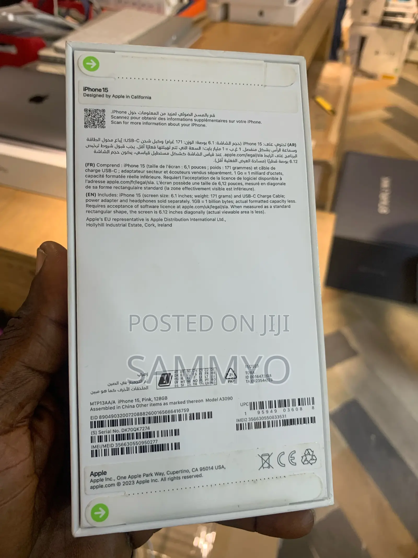 New Apple iPhone 15 128 GB Pink