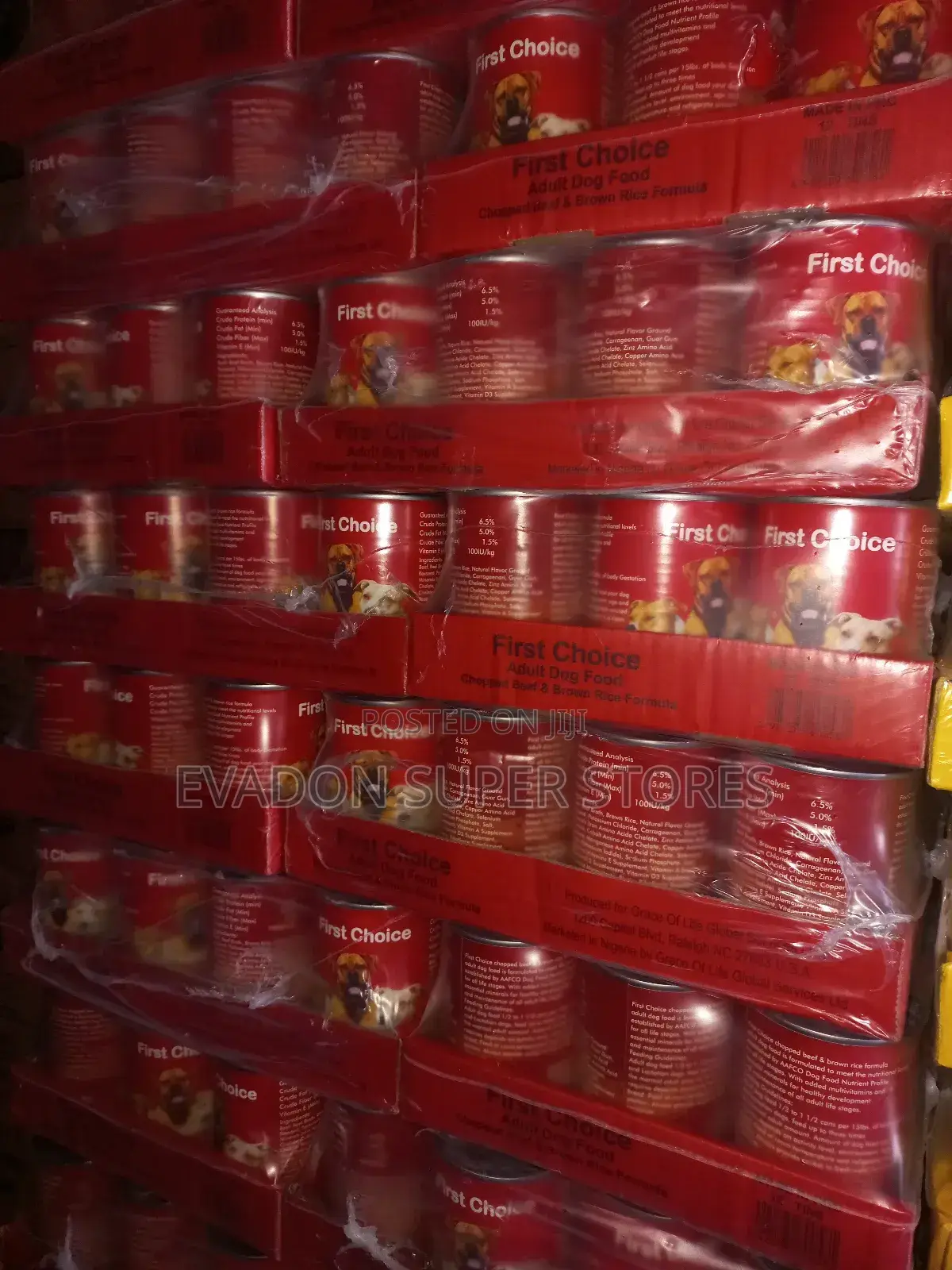 First Choice Dog Food Adult and Puppy by 24 Cans