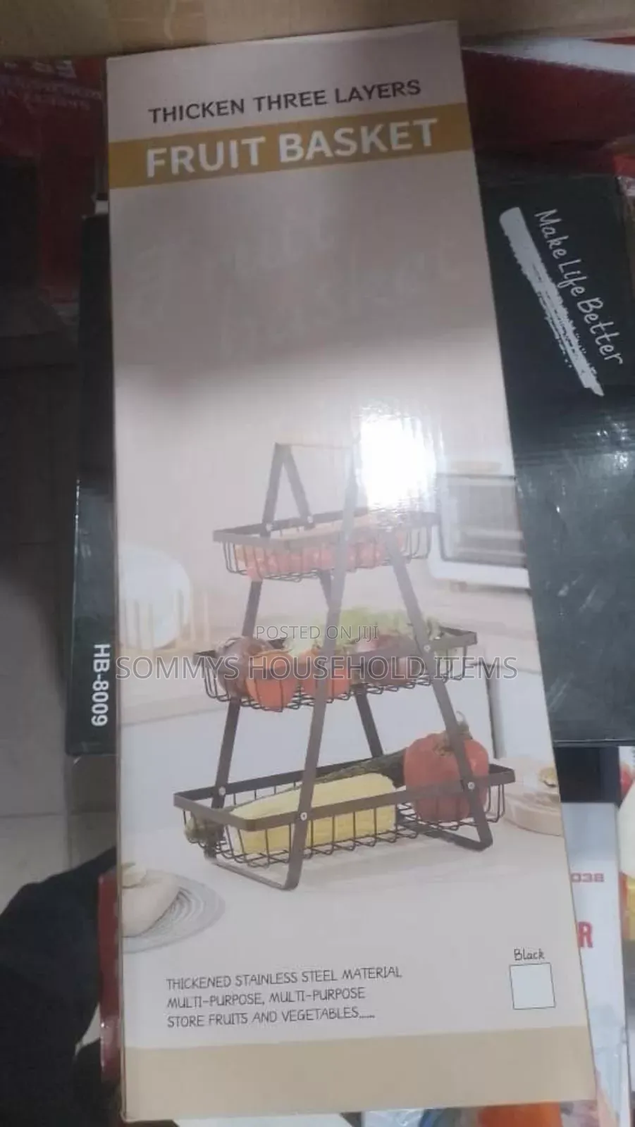 3 Tier Fruit Basket Detachable Rack Stand