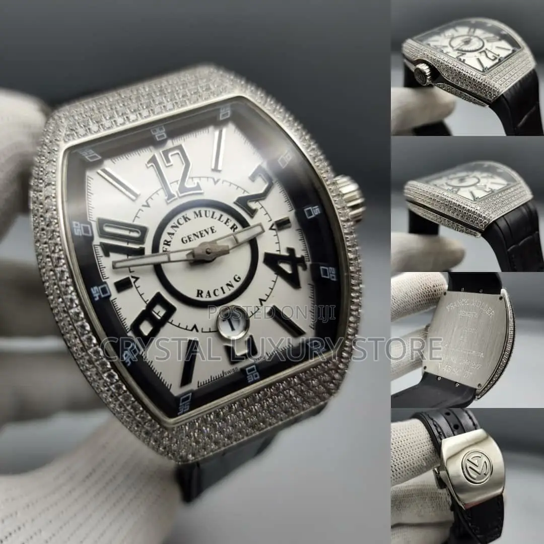 Franck Muller Quality Luxury Men Rubber Strap Wristwatch