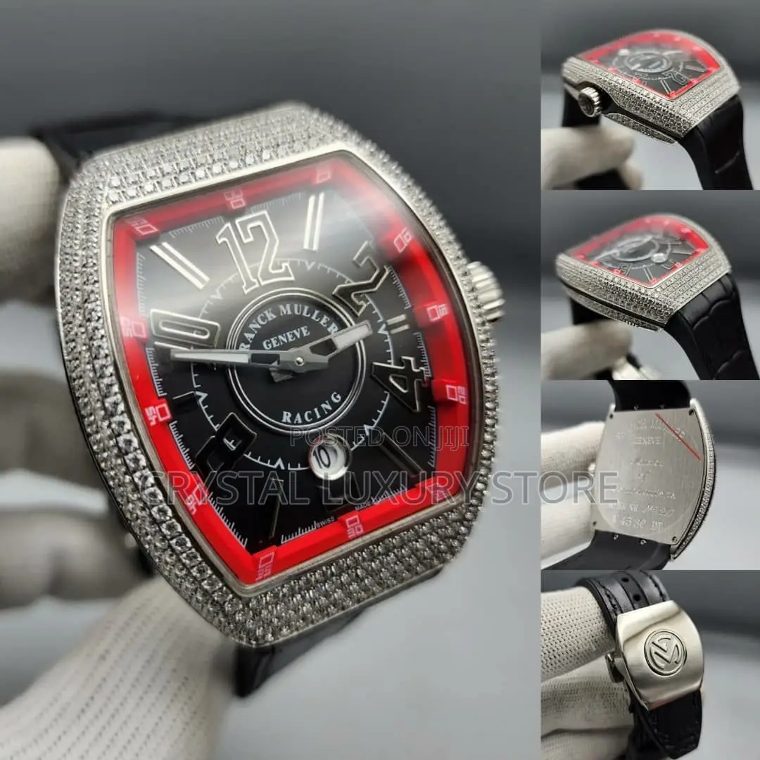 Franck Muller Quality Luxury Men Rubber Strap Wristwatch