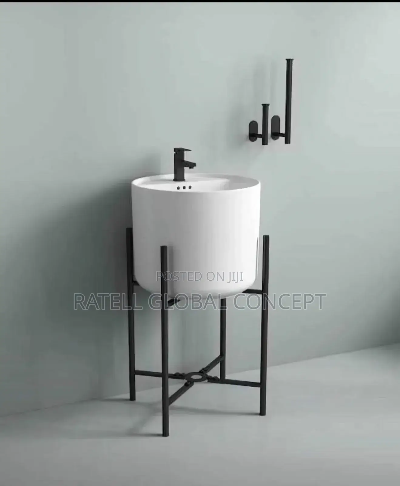 Dining Wash Hand Basin With Iron Stand