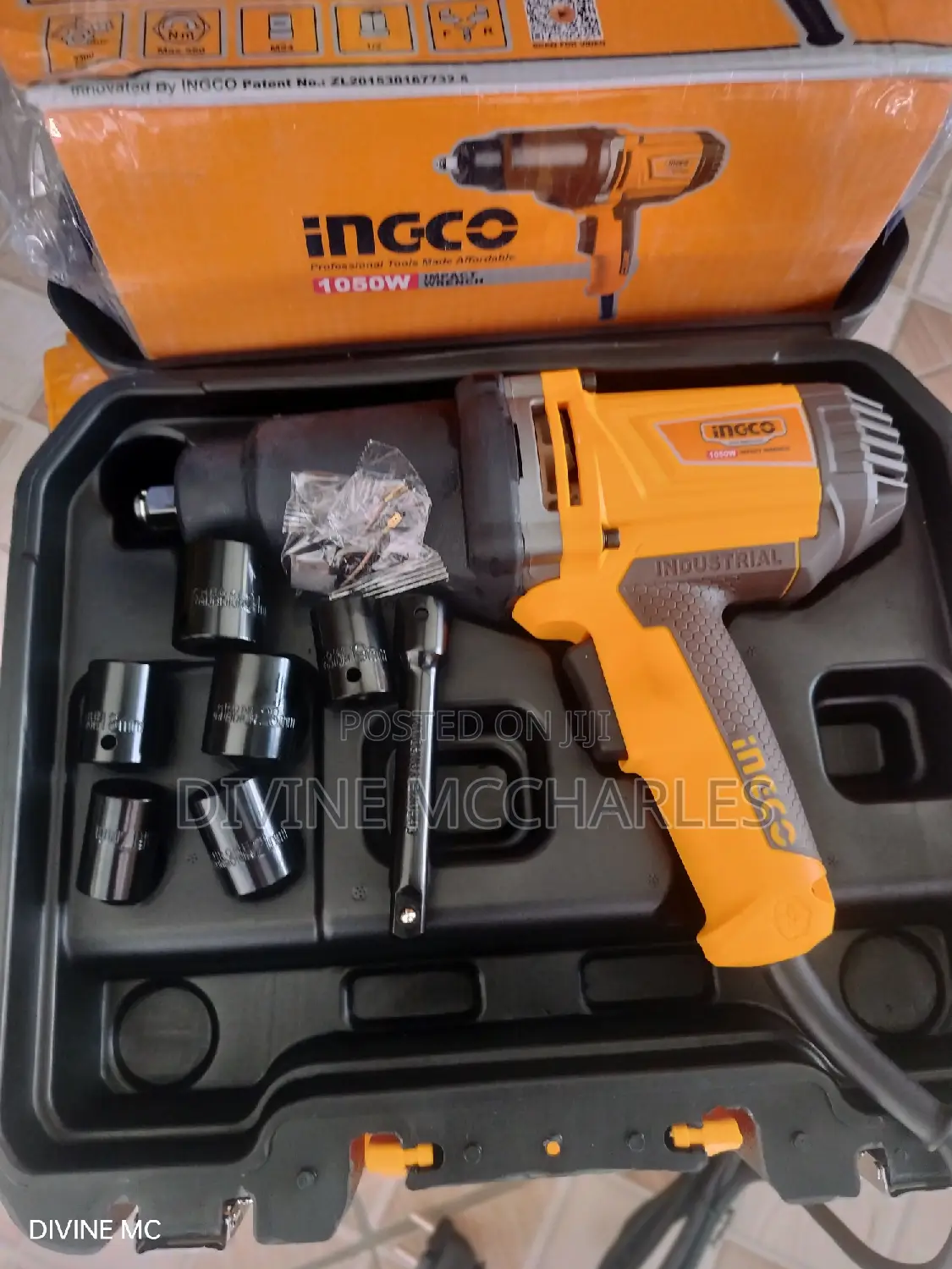 Ingco 1/2 Inch Electric Impact Wrench, 2300RPM, 1050W